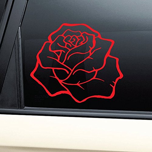 Red Rose Vinyl Decal Sticker - Waterproof Laptop, Car, Truck Bumper & Window Decoration - Perfect for Personalizing Devices, Vehicles & Home Decor