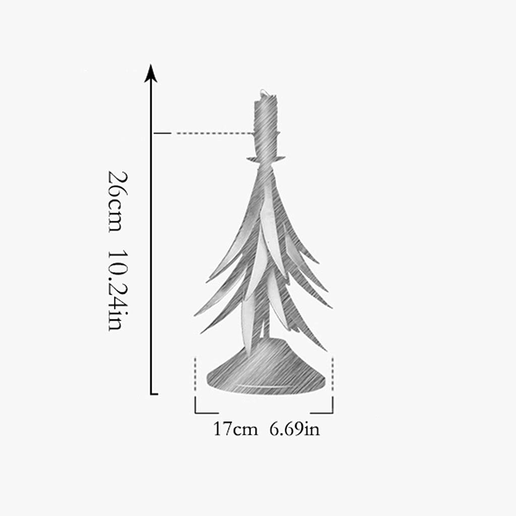 Handmade Wrought Iron Single-Head Candle Holder - Gold Christmas Tree Shape Desktop Decor for Holiday, Wedding & Home Decoration | Perfect for Table Centerpiece, Gift & Festive Ambiance