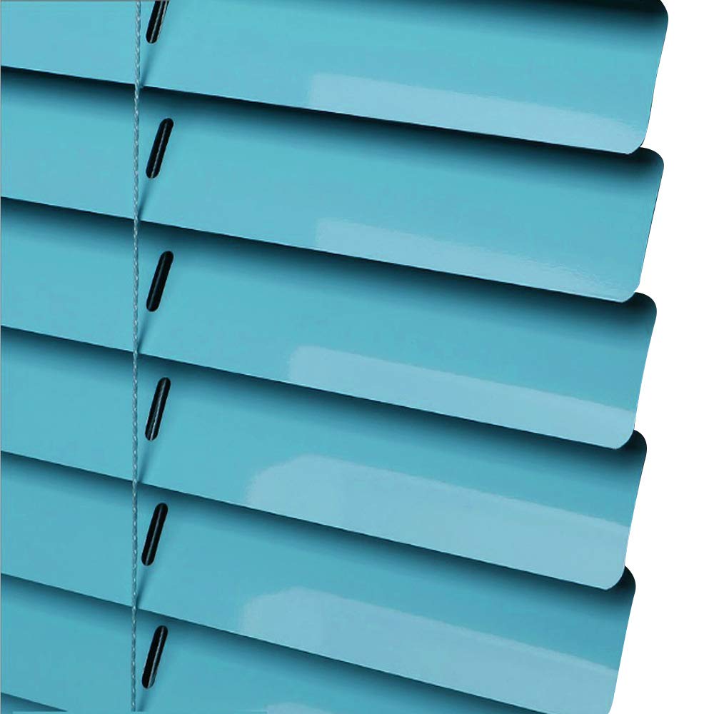Premium Blackout Horizontal Window Blinds - 1 Inch Aluminum Slats, Custom Size 44