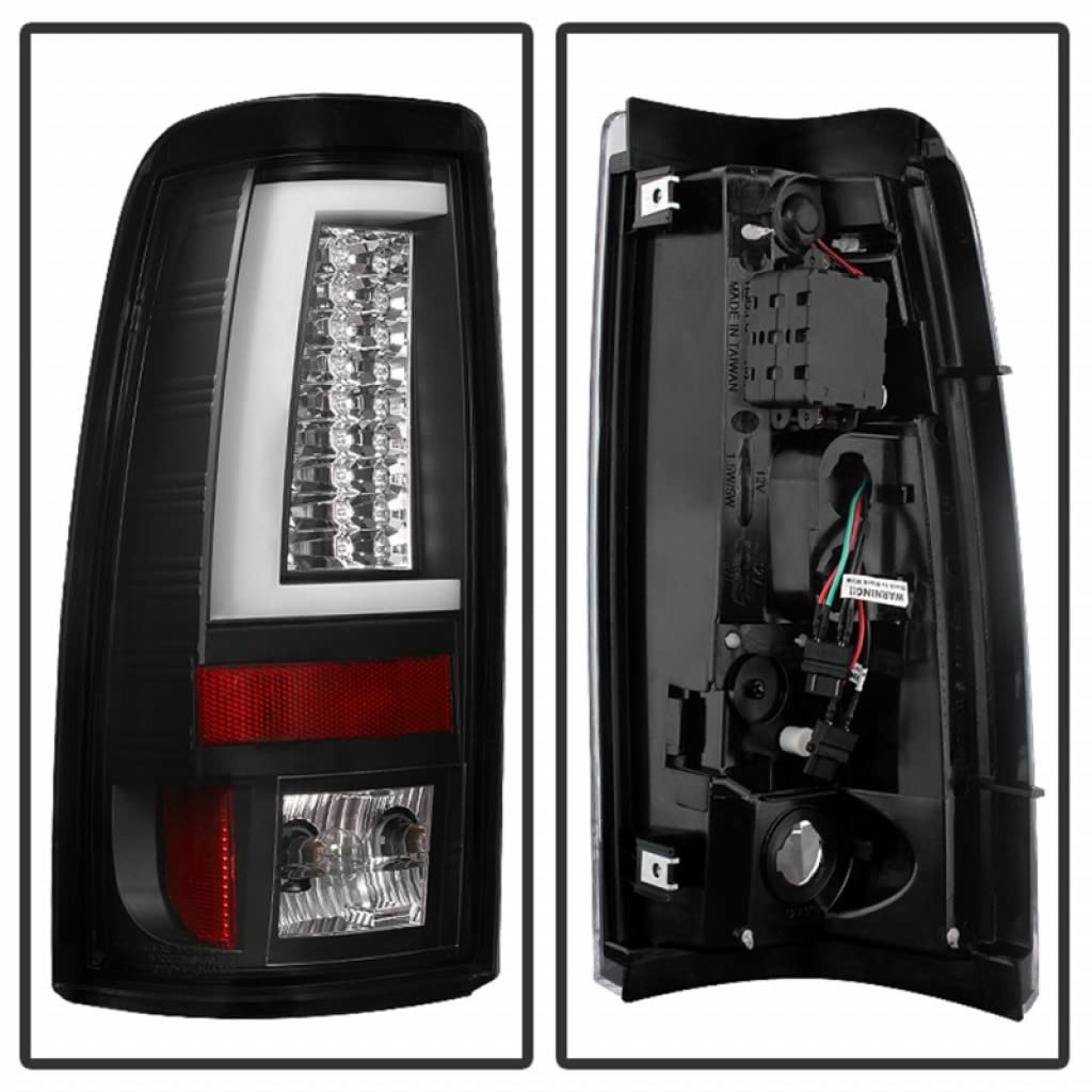 Spyder LED Tail Lights for GMC Sierra 1500/3500 Classic 2007 - Black Version 2 (Pair) 5081865 | Upgrade Your Truck's Style & Safety | Perfect for Night Driving & Off-Road Adventures