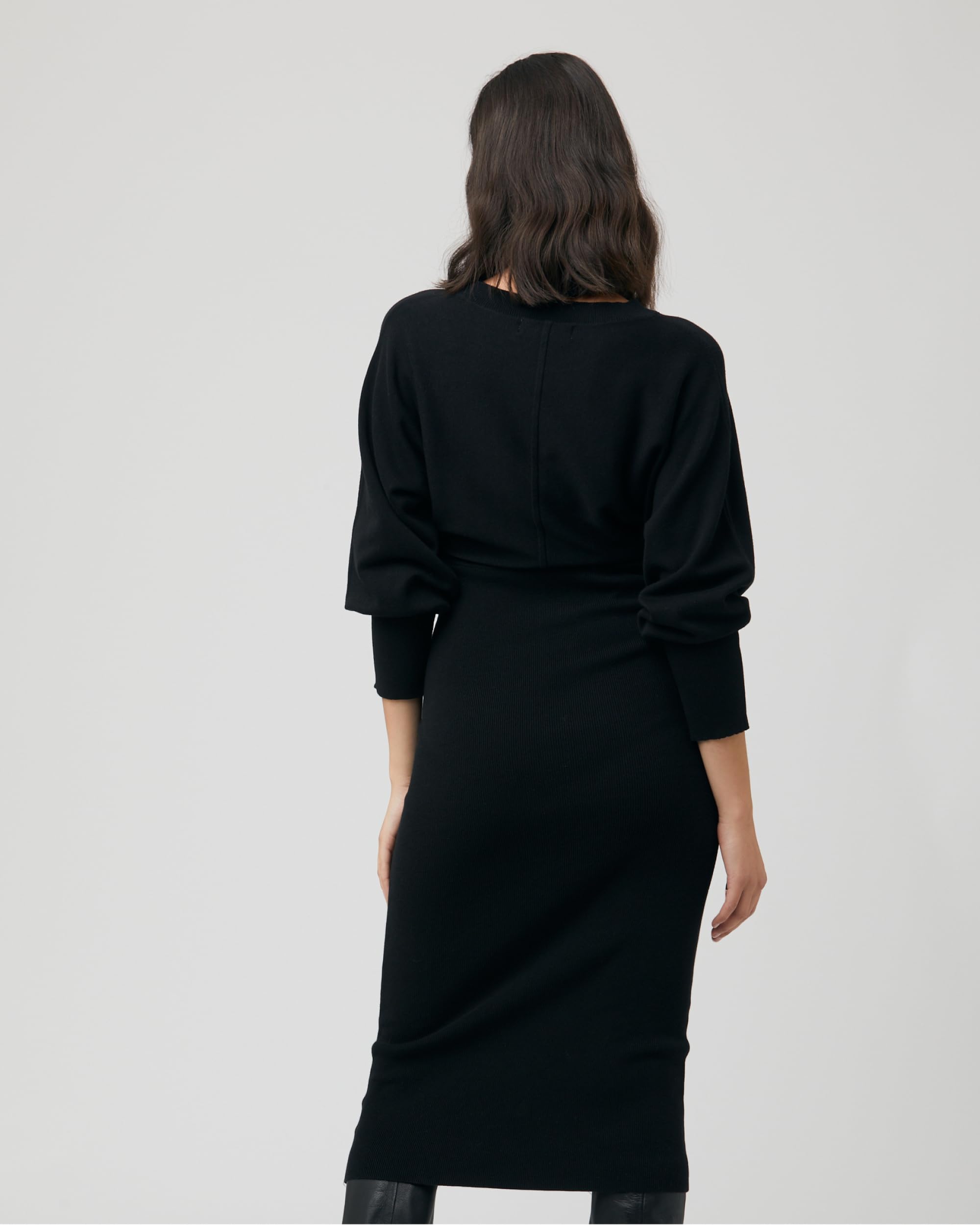 Sloane Knit Dress for Women - Soft & Comfortable Black Knitted Dress for Casual Wear, Office, and Date Nights