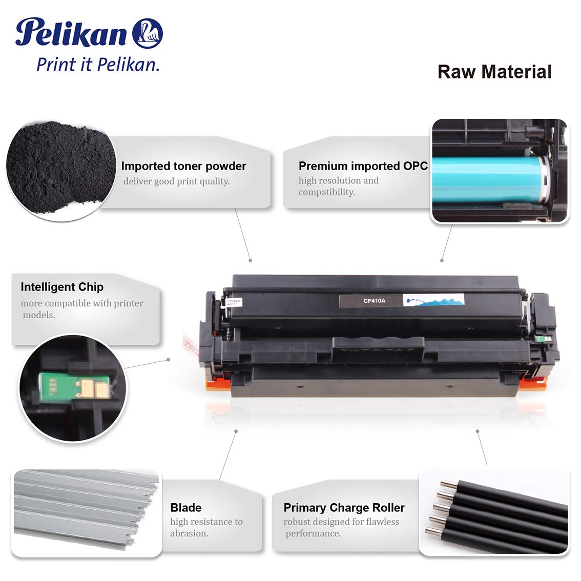 Original HP CF410A Compatible Toner Cartridge Replacement for HP LaserJet Pro M452DN, M452DW, M452NW & MFP M477FDW, M477FDN, M477FNW, MFP M377 Printers - High Yield Black Ink for Office & Home Printing