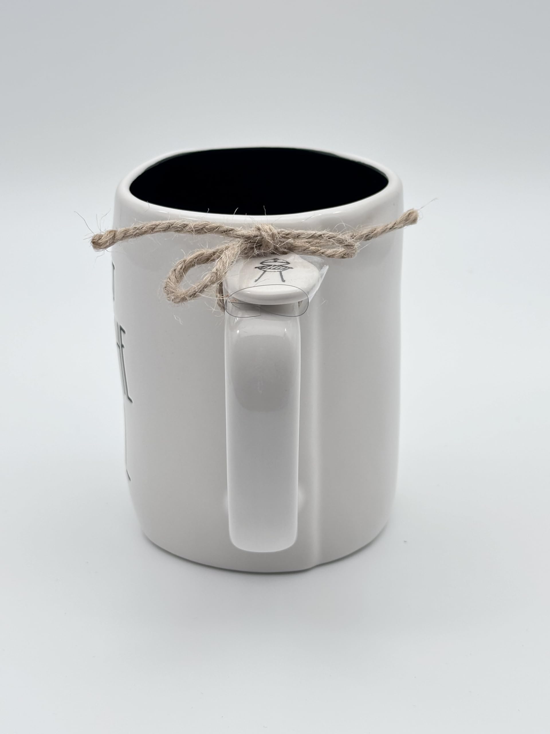 Rae Dunn KING OF THE GRILL Ceramic Coffee Mug - Dishwasher & Microwave Safe - Perfect Father's Day Gift for BBQ Lovers - Great for Camping, Outdoor Cooking & Dad's Morning Coffee
