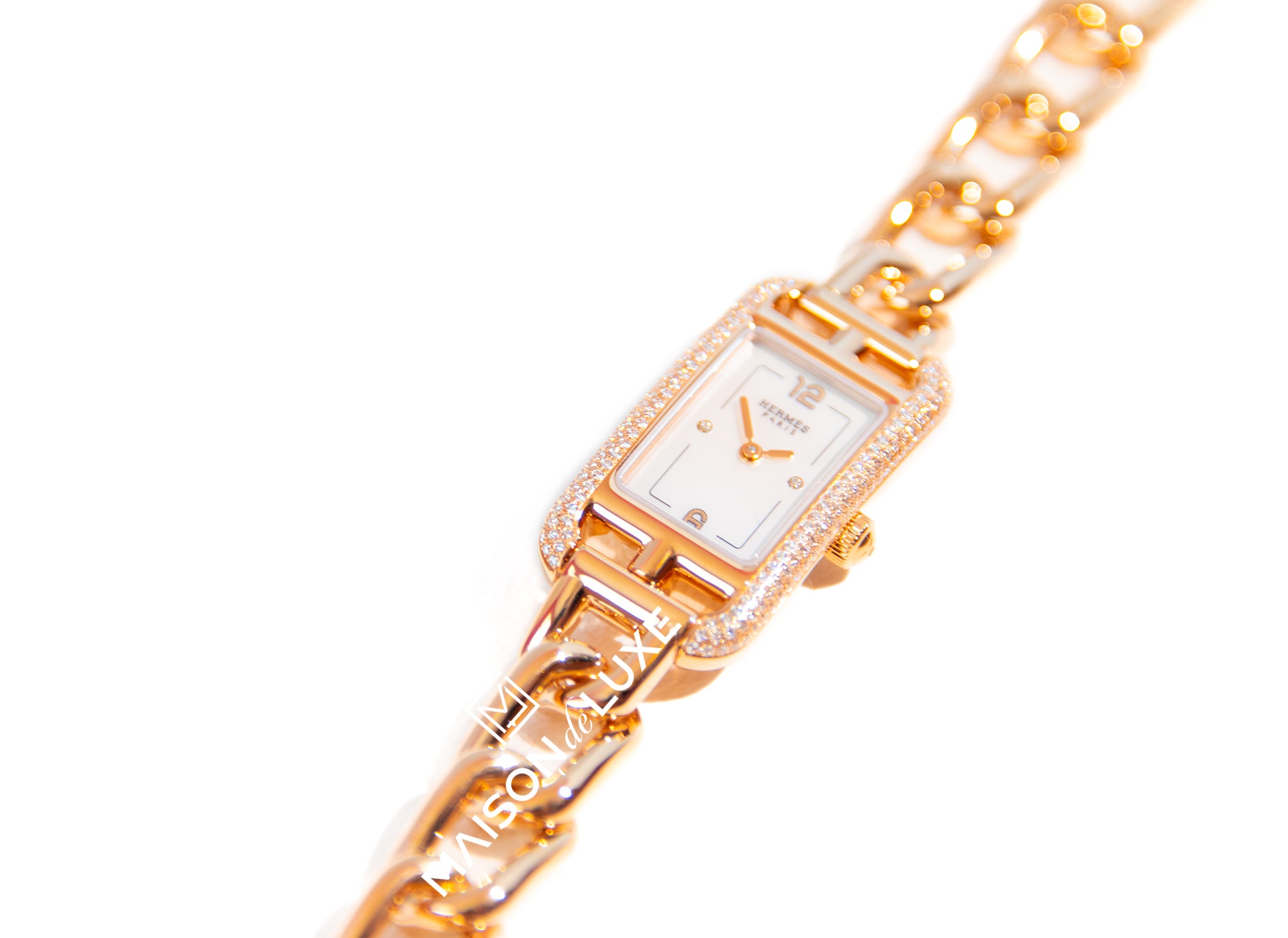 Hermes Nantucket Diamond Watch - 29mm Rose Gold Luxury Women's Timepiece for Formal Events & Special Occasions