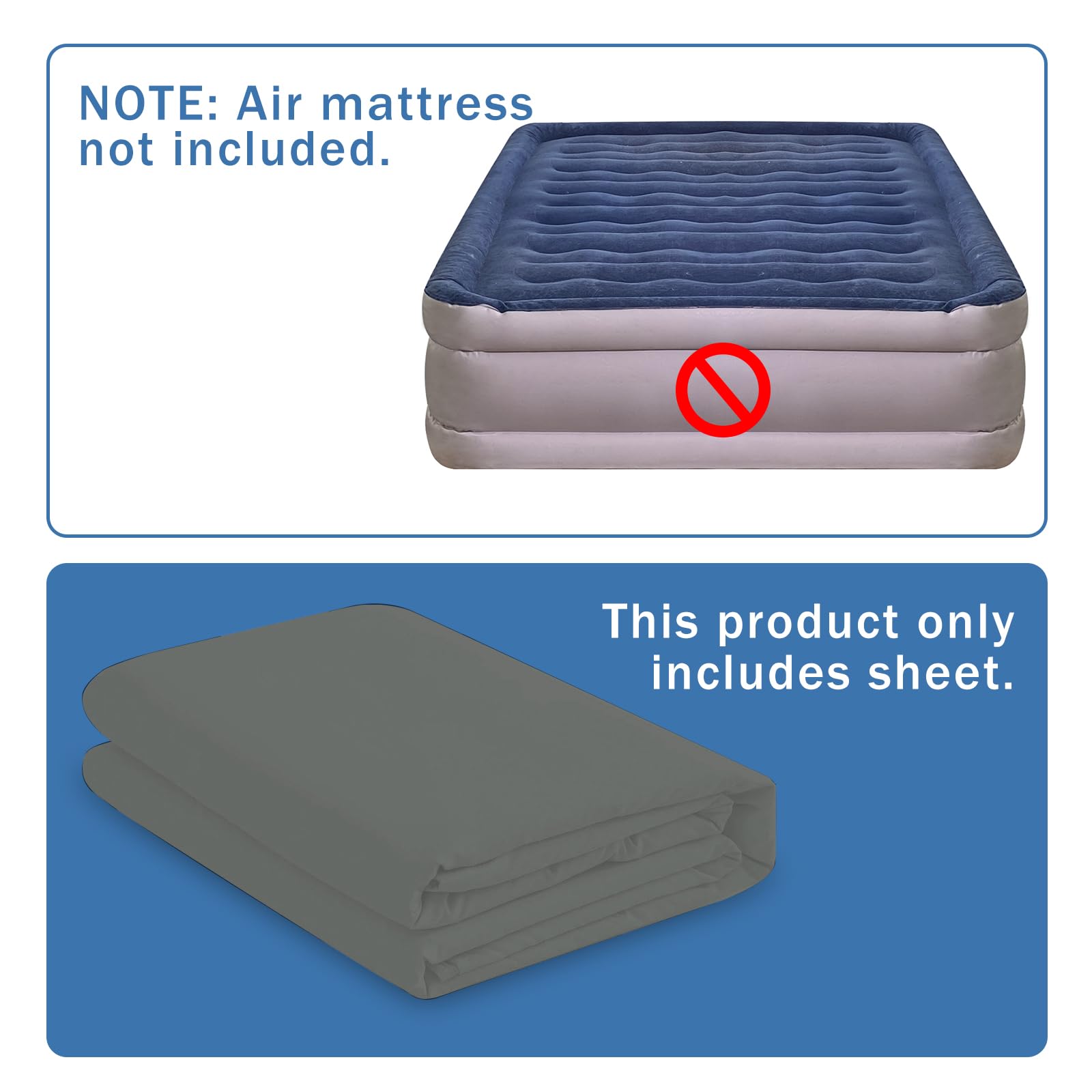 Premium Twin XL Air Mattress Sheets - Super Soft & Breathable Bedding with Deep Pocket (Fits up to 21