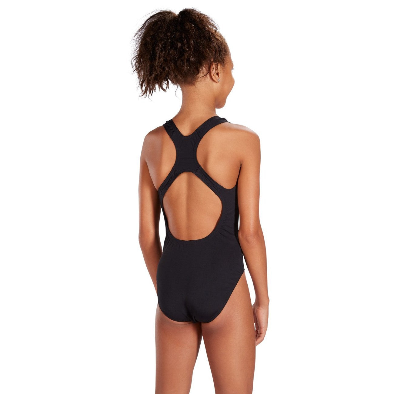 Speedo Junior Medalist One Piece Girls Swimsuit - Black | Competitive Swimwear for Kids & Teens | Perfect for Swim Lessons, Pool Parties & Beach Vacations