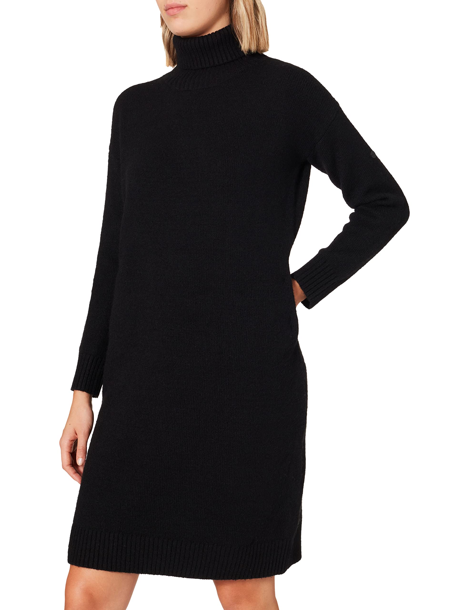 Superdry Women's Studios Funnel Neck Knit Dress - Relaxed Fit Casual Sweater Dress for Fall & Winter | Perfect for Office, Date Night & Holiday Parties