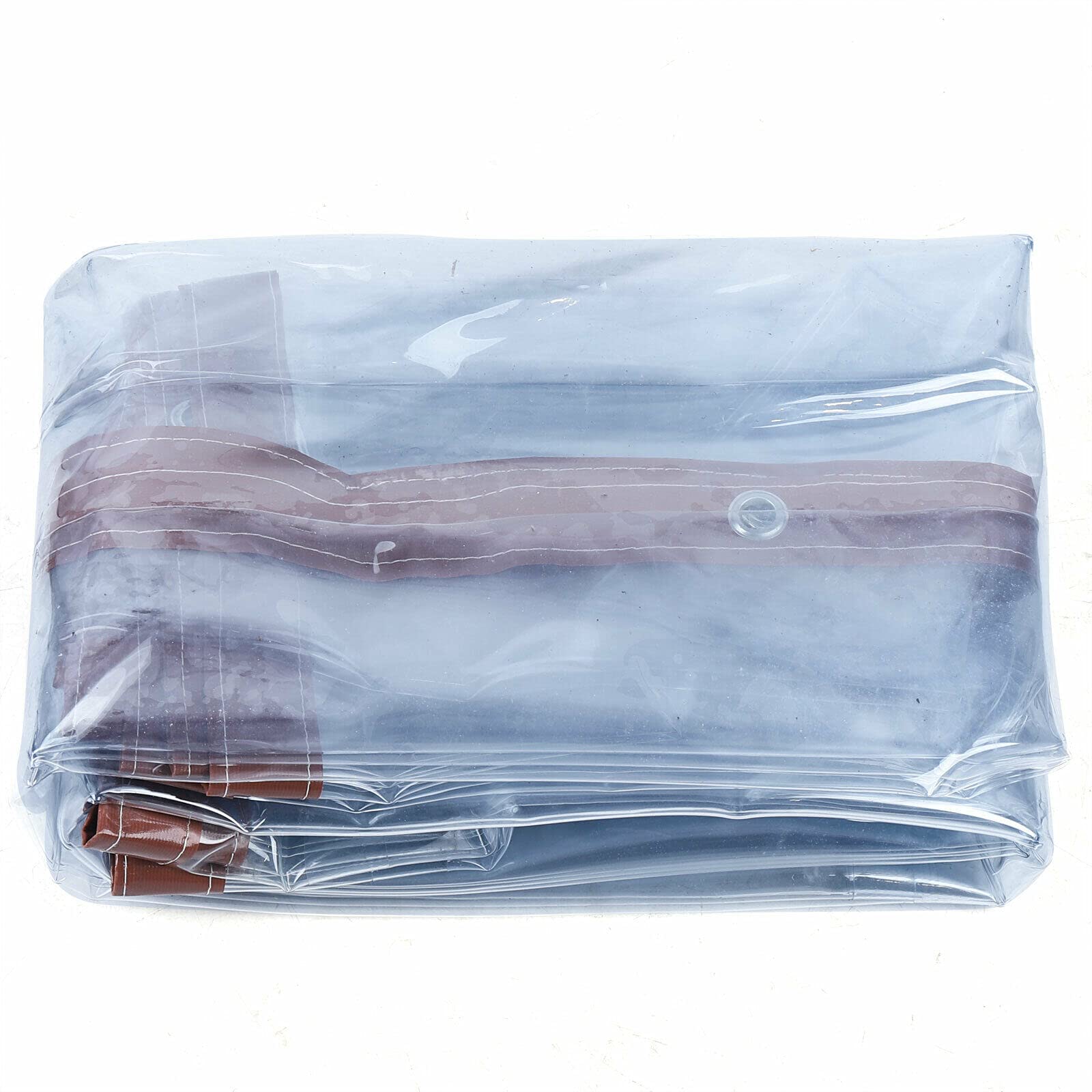 Clear PVC Waterproof Tarp Cover - 8x8FT Heavy Duty Windproof & Rainproof Outdoor Canopy for Patio, Pergola, Garden Furniture, Cars - Perfect for Indoor/Outdoor Use, Camping, BBQ, and Emergency Protection