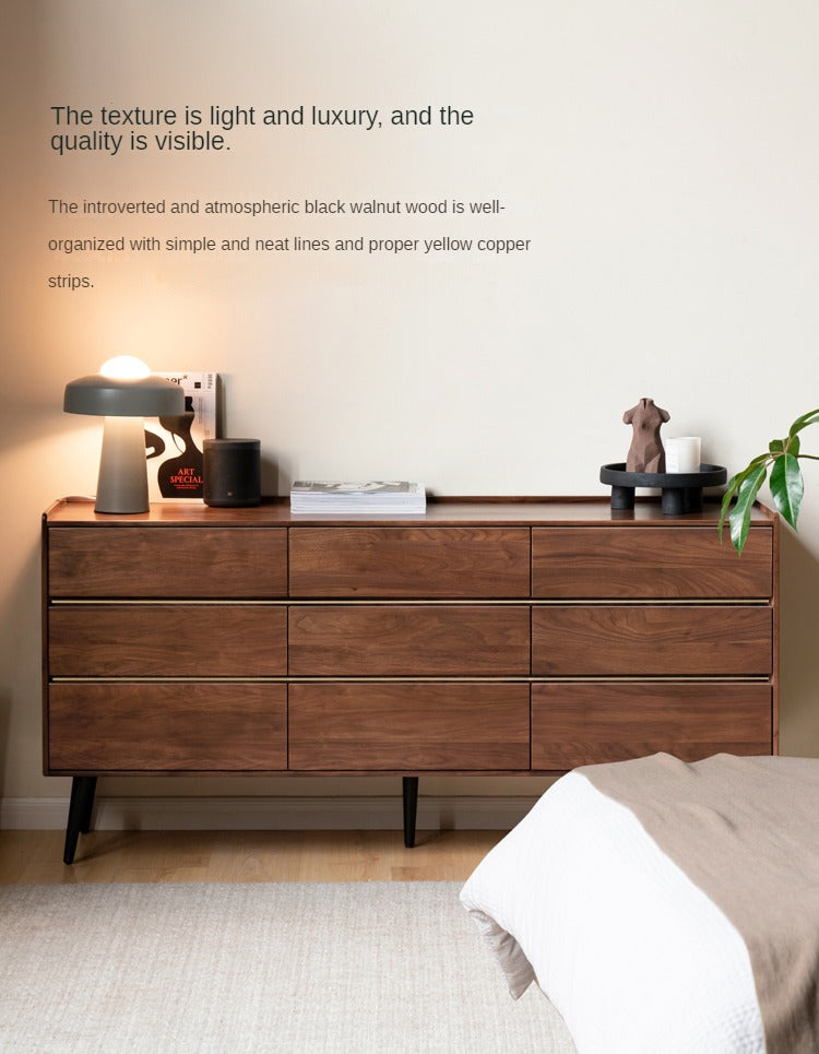 Premium Black Walnut Solid Wood Cabinet - Handcrafted Storage Organizer for Kitchen, Bathroom & Living Room | Rustic Home Decor & Space Saving Solution