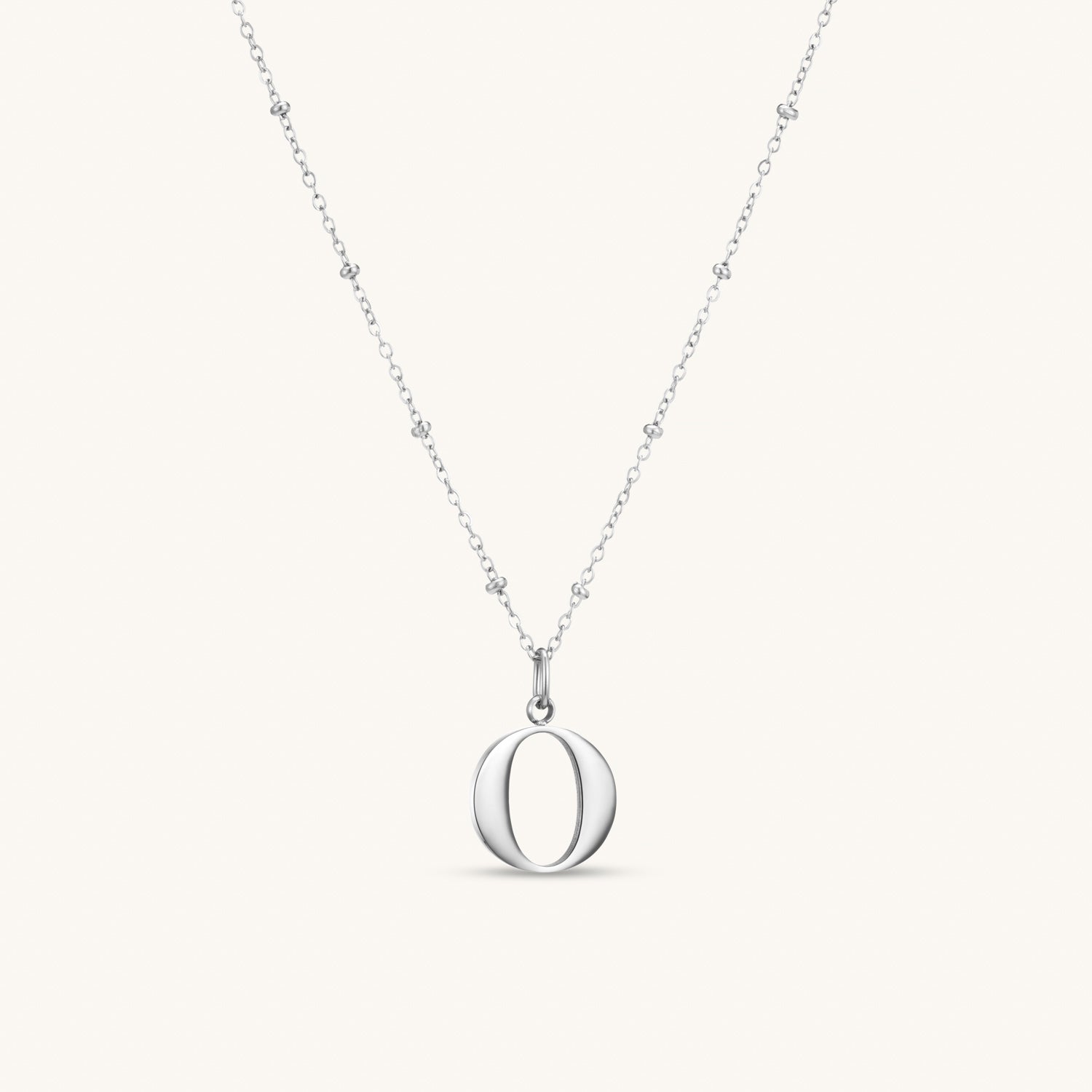 O Initial Pendant Necklace in Sterling Silver - Elegant Personalized Jewelry Gift for Women, Perfect for Birthdays, Anniversaries & Everyday Wear