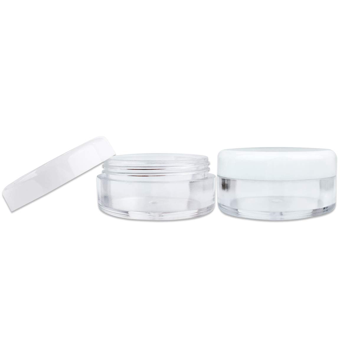 1000 Pcs 5G/5ML Clear Plastic Jars with White Lids - BPA Free Round Containers for DIY Skincare, Cosmetics, Creams, Lotions, Salves & Essential Oils - Perfect for Home, Salon & Small Business Use