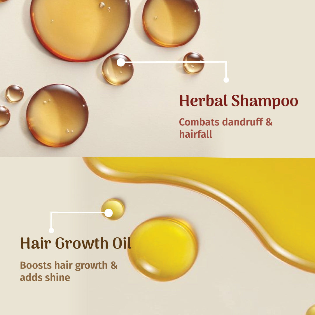 Hair Wellness Gift Set for Women - Natural Hair Care Kit with Shampoo, Conditioner & Hair Oil - Perfect for Gifts, Holidays & Self-Care Routine