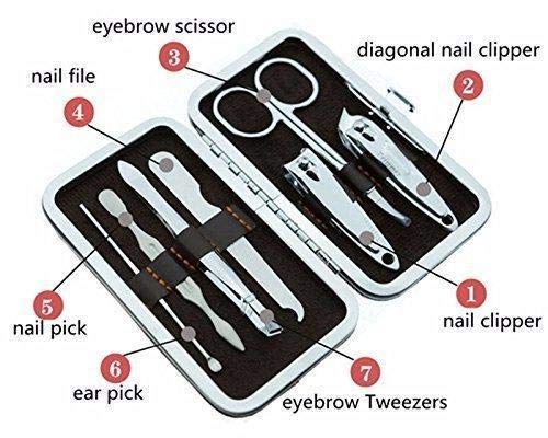Premium Stainless Steel Manicure & Pedicure Set - Professional Nail Clippers, Scissors & Grooming Kit with Leather Case for Home, Salon & Travel Use