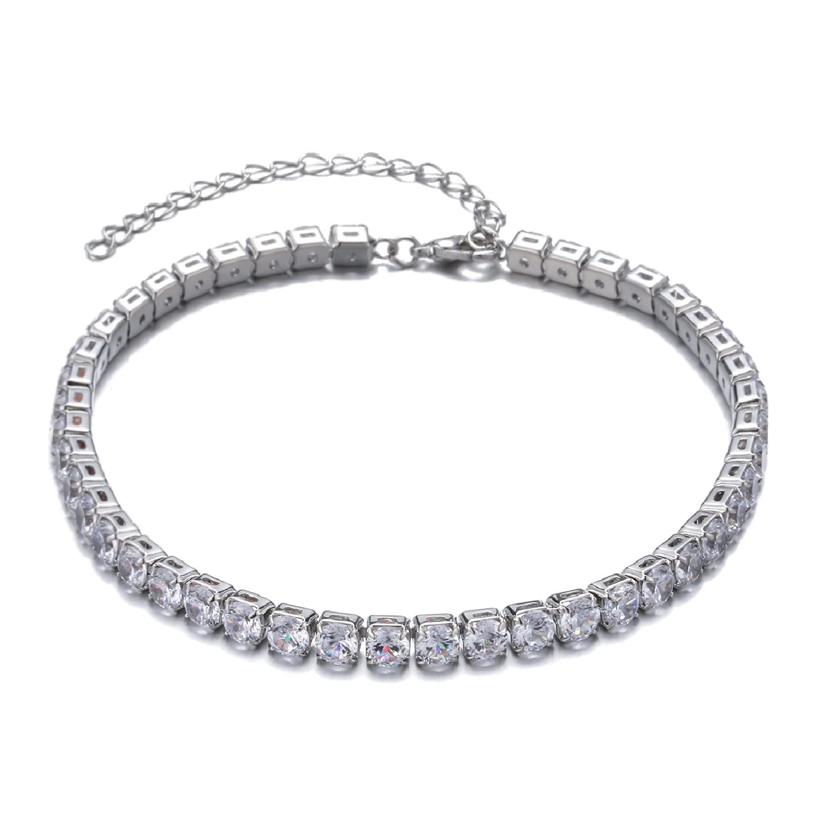 Elegant CZ Tennis Bracelet for Women - 14K Gold/Silver/Rose Gold Plated Iced Out Diamond Cubic Zirconia Crystal Bracelet | Perfect for Parties, Weddings & Everyday Luxury Jewelry