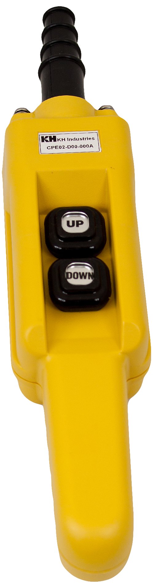 CPE02-D00-000A 2 Push Button Pendant Control Switch with Pistol Grip - 2 Speed Industrial Control Station for Crane & Hoist Operations