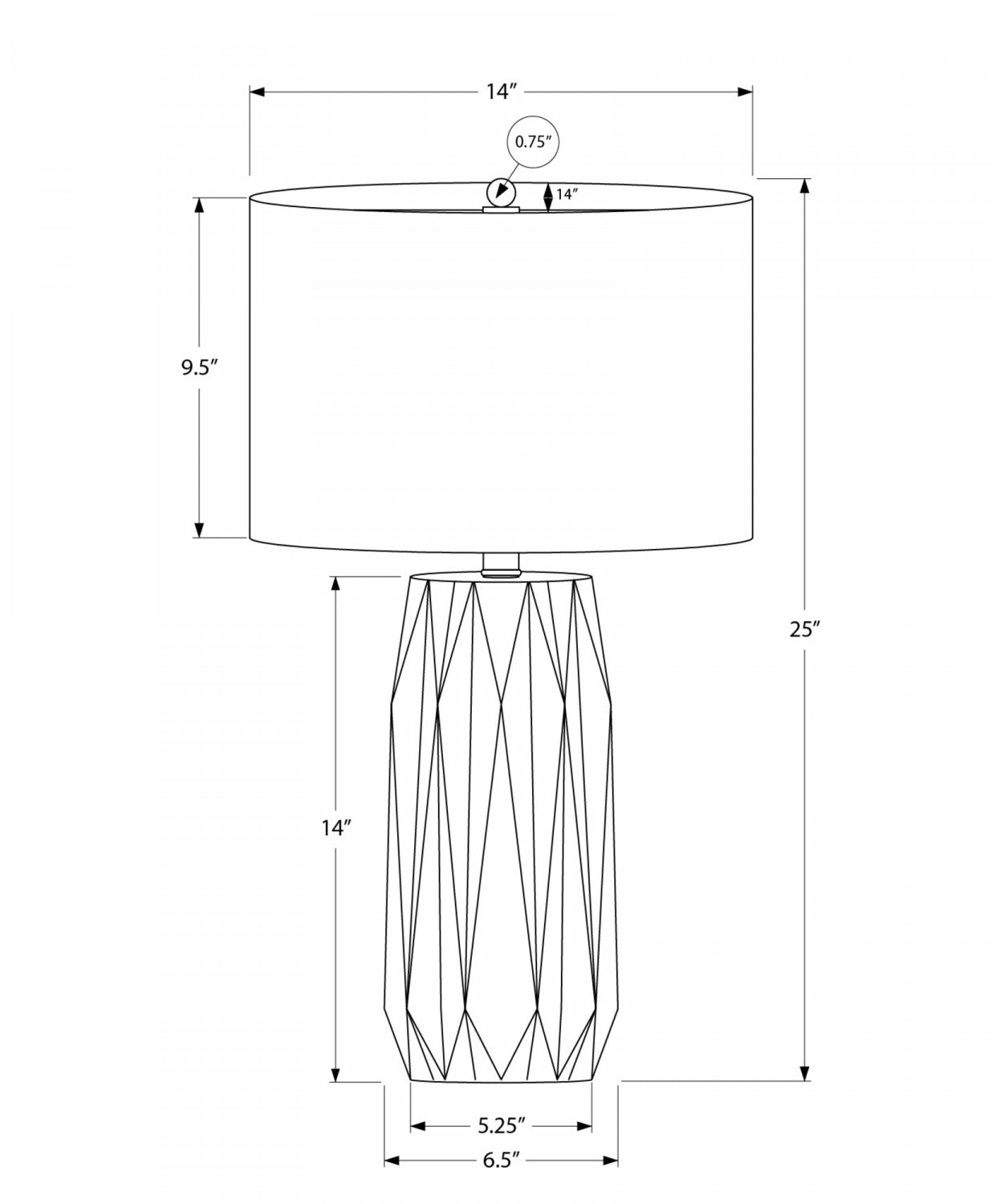 Belmont Black Table Lamp - Modern Bedside & Living Room Lighting for Home Decor