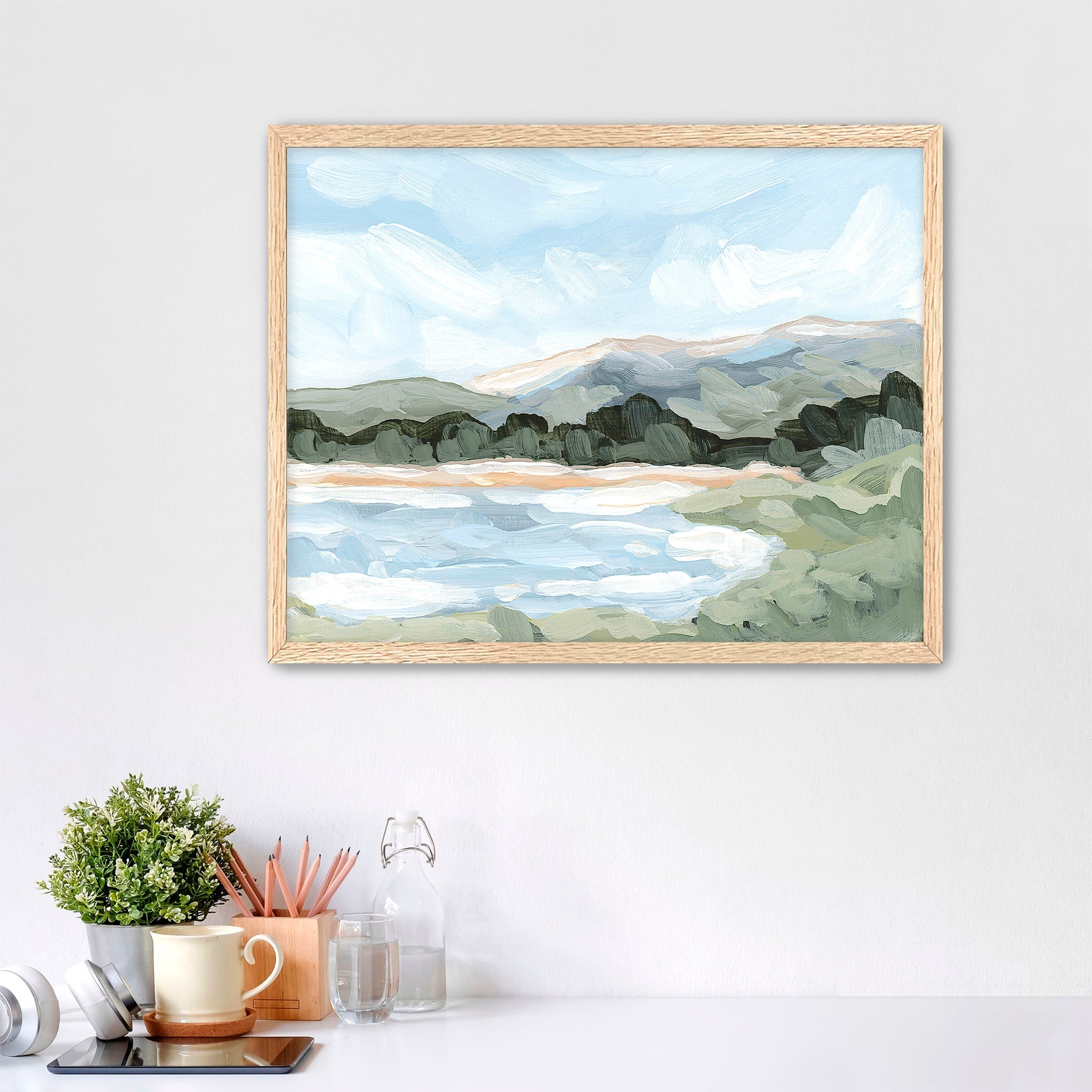 Catamount Reservoir II Art Print - Stunning Landscape Wall Decor for Home & Office - Perfect for Living Room, Bedroom, or Office Space