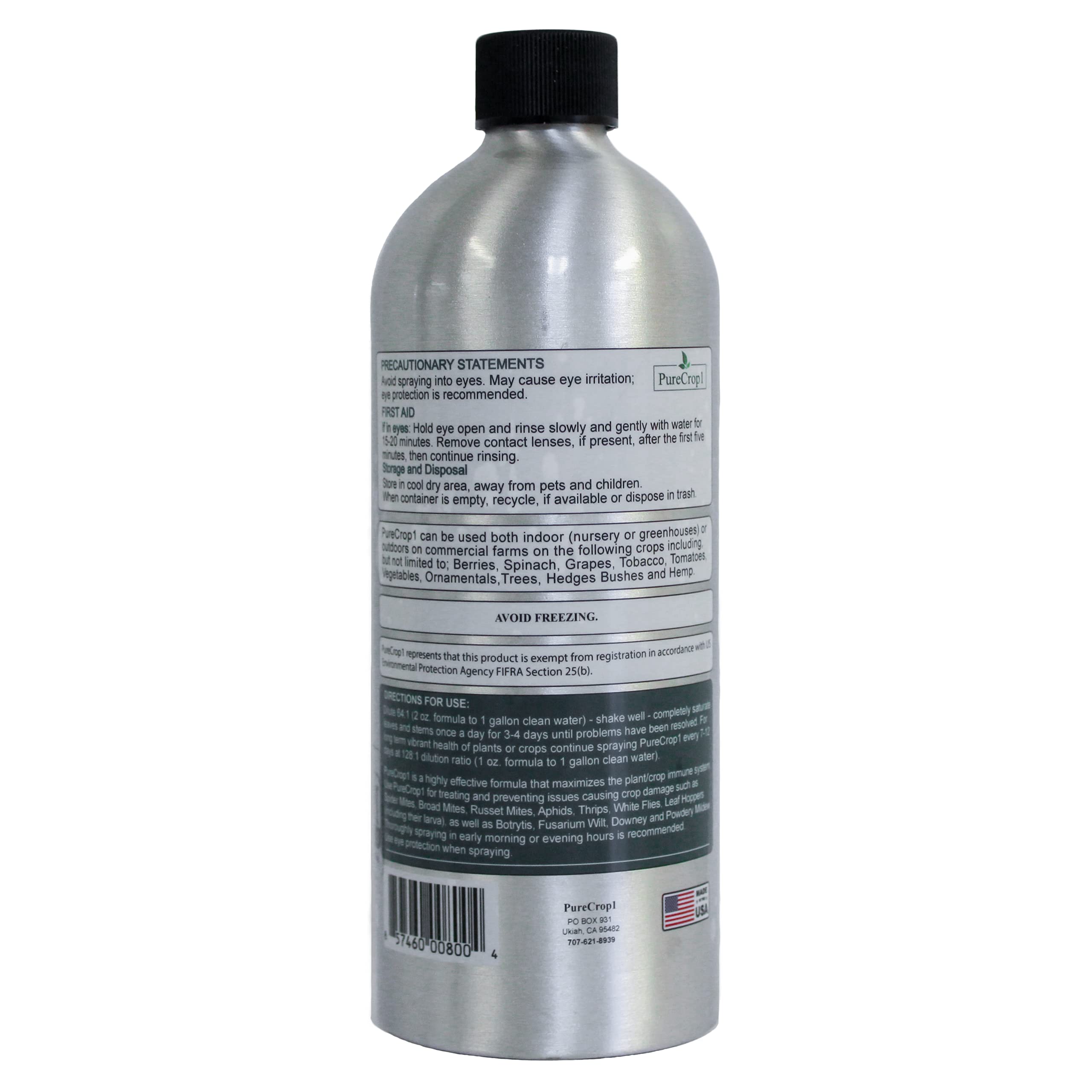 Organic Plant-Based Insecticide, Miticide & Fungicide Concentrate – 16oz | All-Natural Pest Control for Home, Garden & Hydroponics | Eliminate Spider Mites, Aphids, Powdery Mildew | Safe for Vegetables, Flowers & Indoor Plants | Perfect for Organic Gardening & Greenhouse Use