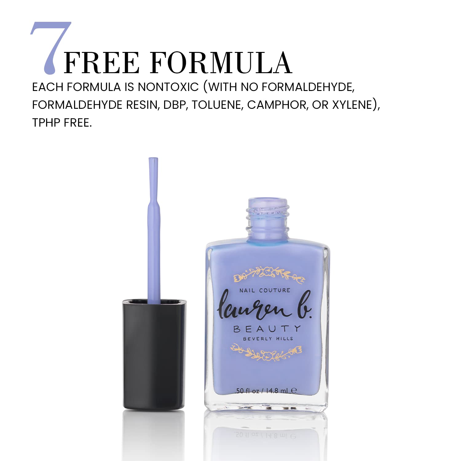 Lauren B. Nail Polish - Meet Me On Melrose | Natural Quick Dry Vegan Nail Polish for Women | Fast Drying Nail Art Polisher for Manicure & Pedicure | Perfect for Daily Wear, Special Occasions & Nail Care Routine