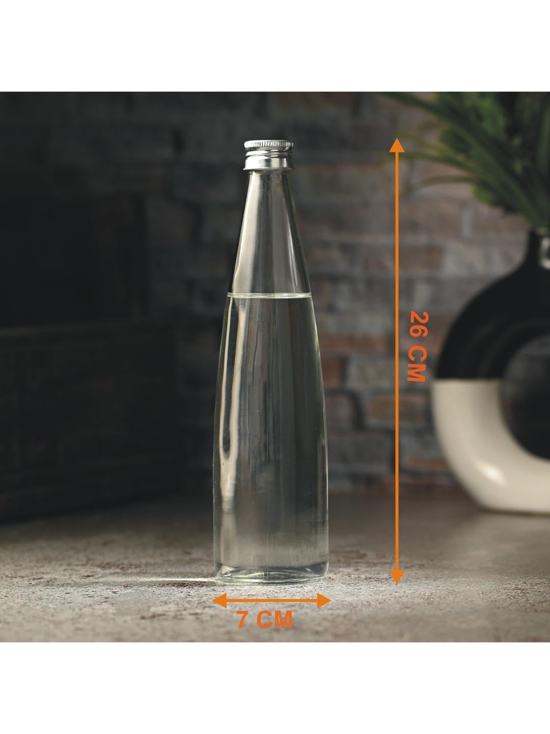 Stylish 800ml Transparent Glass Water Bottle - BPA Free, Food Grade, Leak Proof - Perfect for Water, Juice, Tea & Sports | Home, Office, Gym & Outdoor Activities