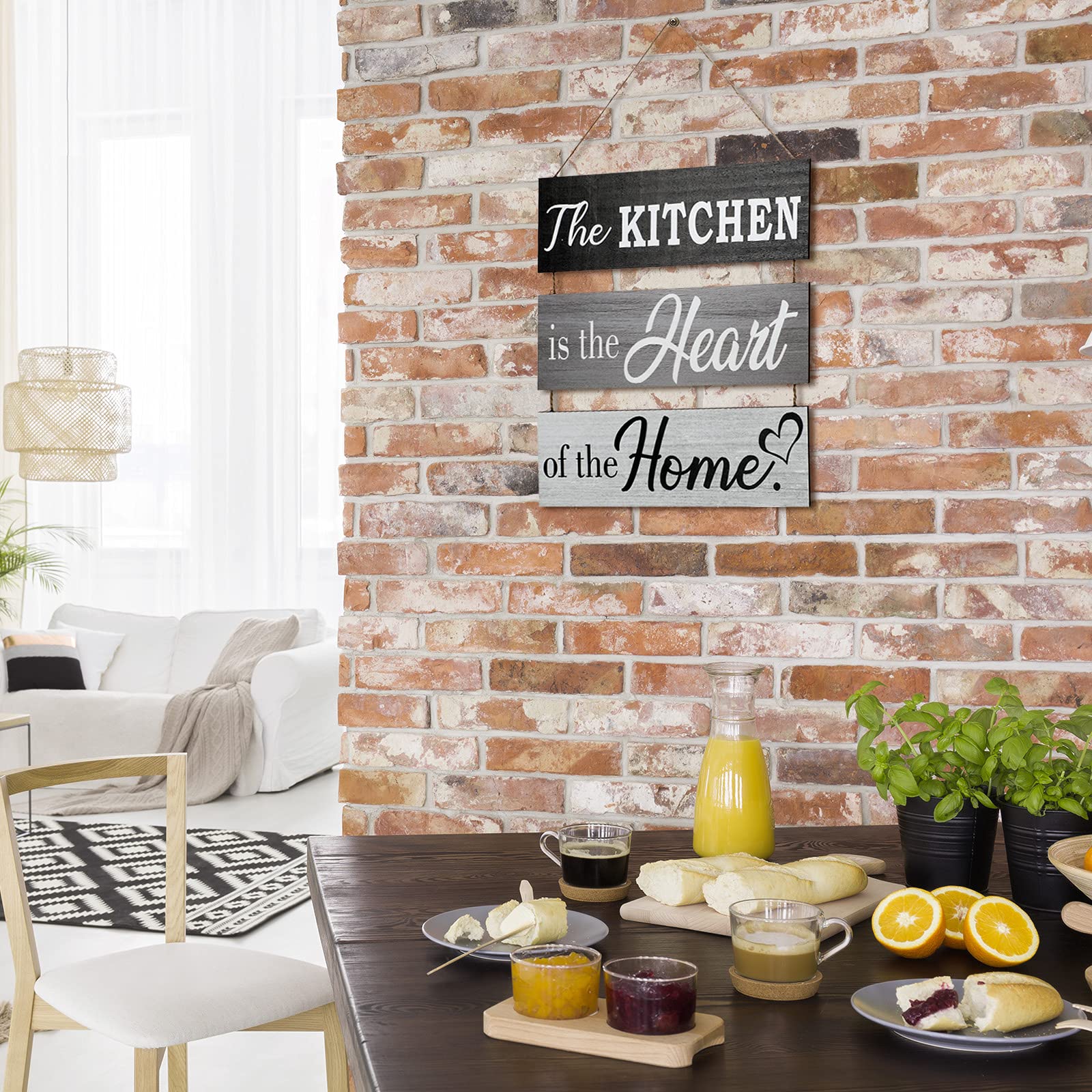 Rustic Wooden Kitchen Wall Sign Decor for Home & Outdoor