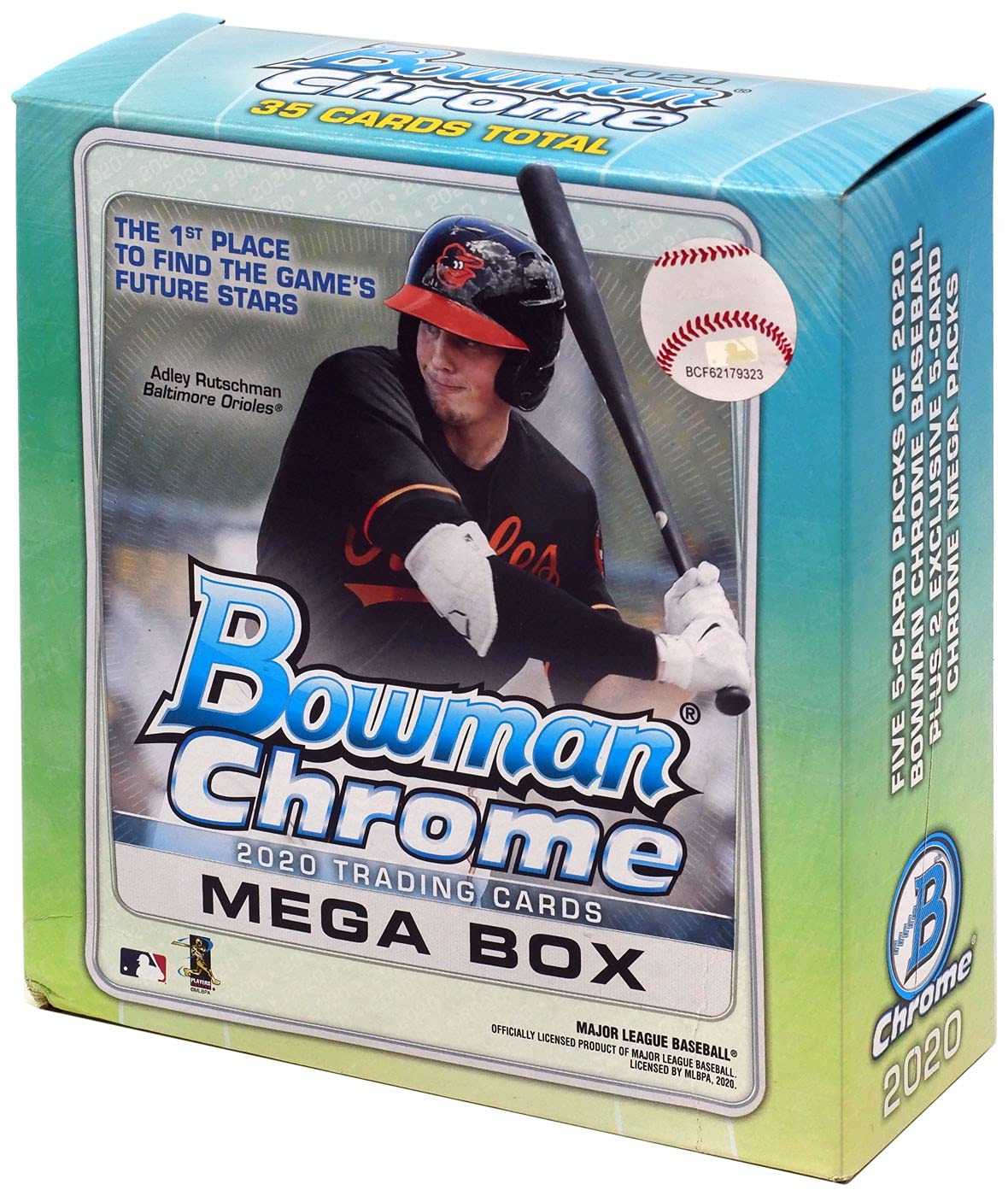 2020 Bowman Chrome MLB Baseball MEGA Box - 25 Cards Plus 10 Exclusive Chrome Mega Cards | Baseball Card Collection, Trading Cards for Collectors & Fans | Perfect for Sports Memorabilia, Gift Giving & Investment