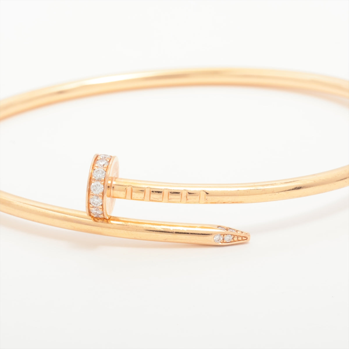 Cartier Juste un Clou SM Diamond Bracelet 18K Rose Gold Size 16 - Luxury Jewelry Gift for Women, Anniversary & Special Occasions