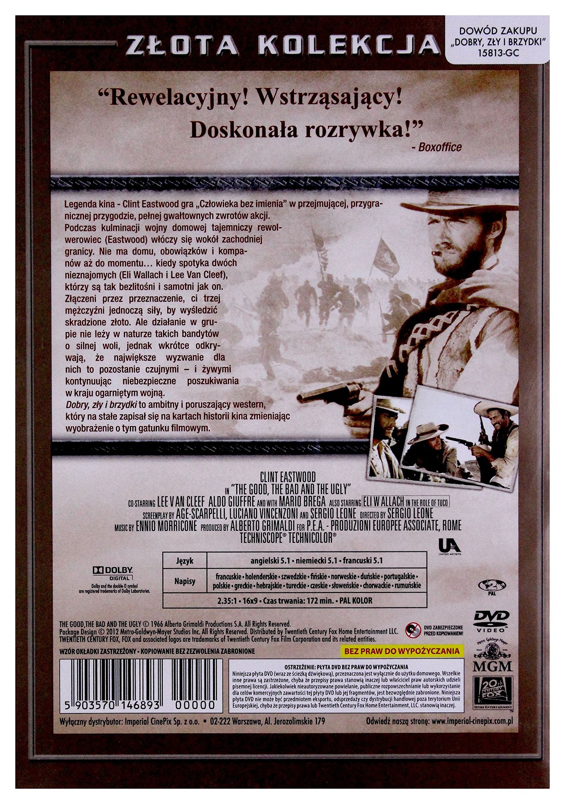 The Good, the Bad and the Ugly [DVD] | Classic Western Film with English Audio | Perfect for Movie Nights & Western Genre Fans