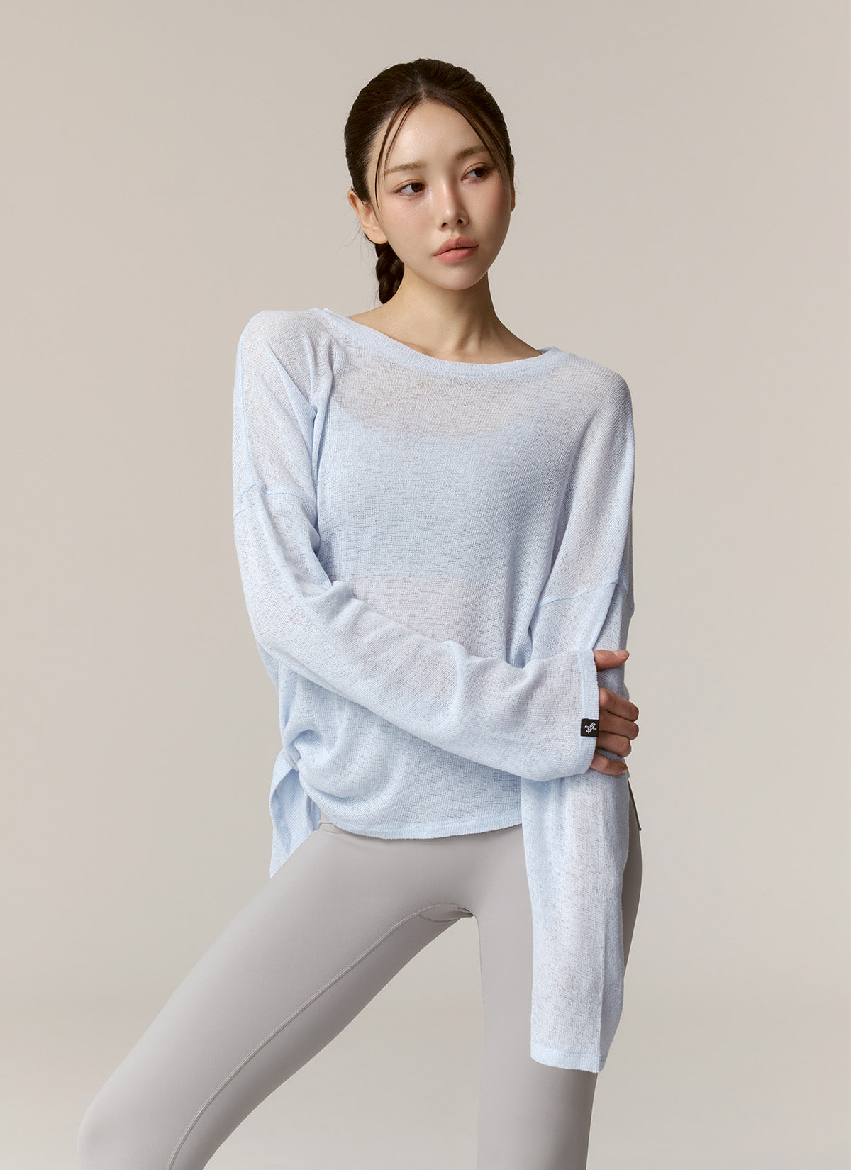 Stylish Side Slit Long Sleeve Cover Up - Women's Fashion Beachwear for Summer Vacation & Pool Parties