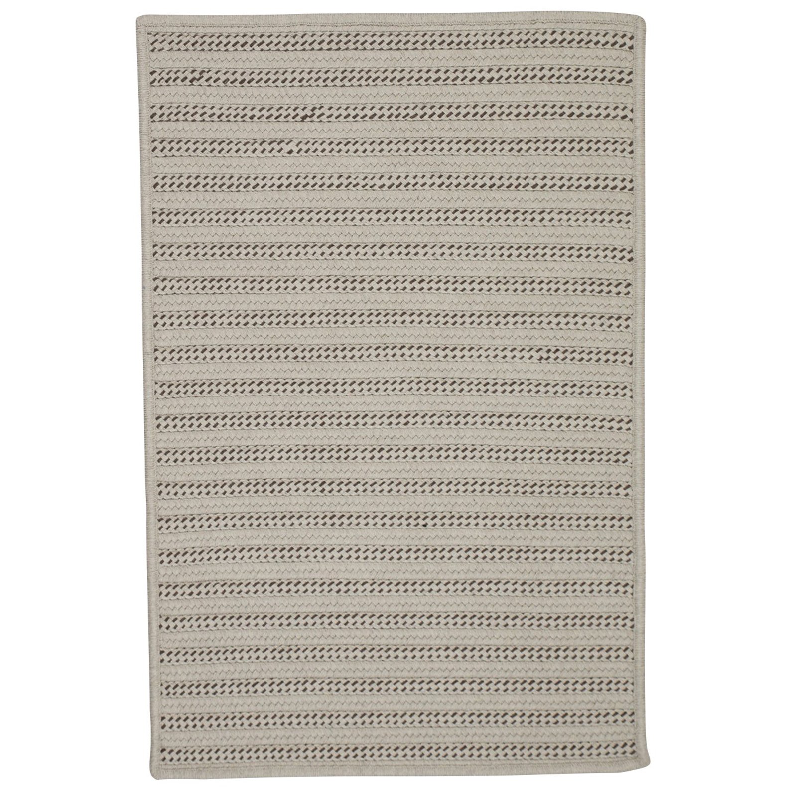 Premium Sunbrella Booth Bay Indoor/Outdoor Rug 6' x 9' - Waterproof & Fade-Resistant Natural Mink Color - Perfect for Patio, Deck, Poolside & Living Room Decor
