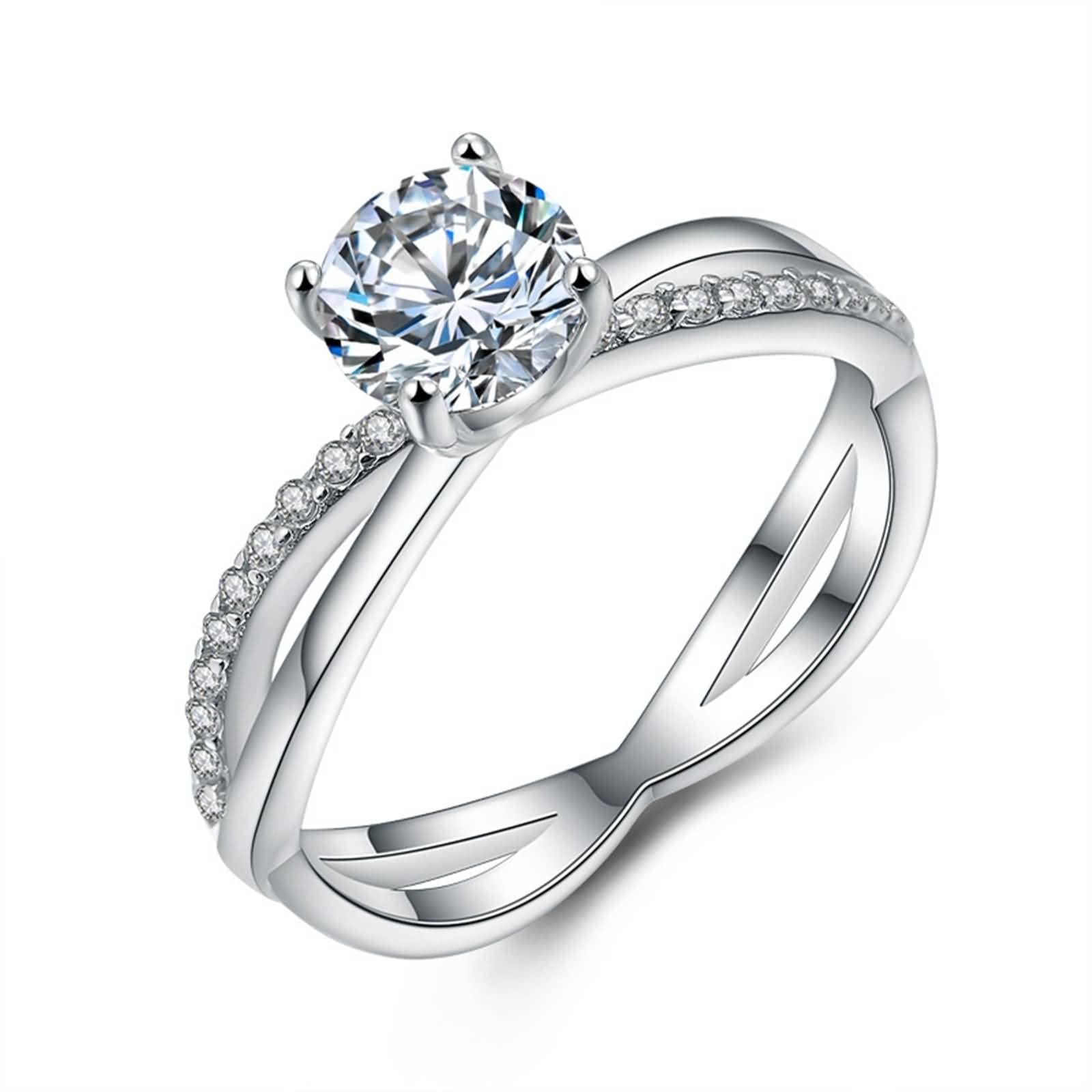 Silver Infinity Twist Ring for Women - Wedding Gift for Her