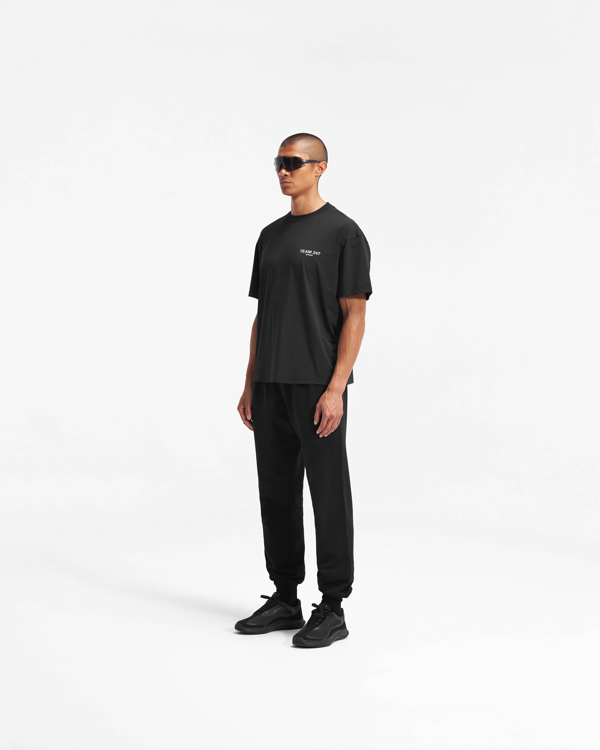 Team 247 Oversized T-Shirt for Men & Women - Soft Cotton Black Graphic Tee - Casual Streetwear, Lounge & Everyday Wear