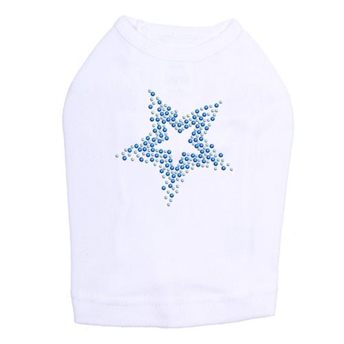 Blue Star Rhinestone Tank Top for Women - Sparkling Party Tops in Multiple Colors - Perfect for Night Out, Club Wear, and Special Occasions