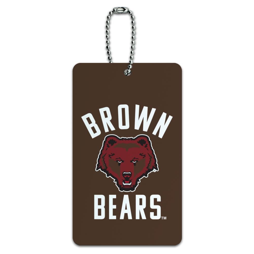 Brown University Bears Logo Luggage Tag - Durable Suitcase ID Card Holder for Travel, Carry-On & Backpack Identification - Perfect for College Students & Alumni Trips