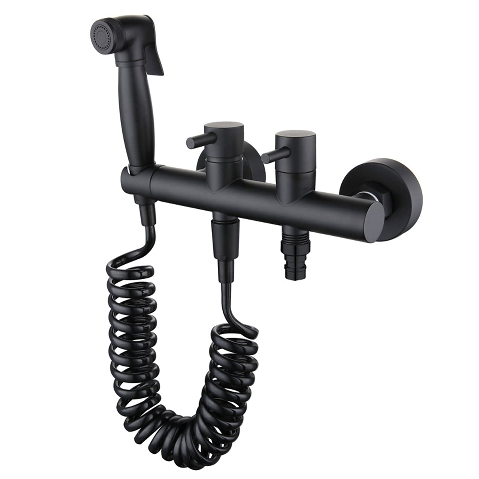 Handheld Toilet Sprayer Kit with Dual Water Outlets - Wall Mounted Bidet Sprayer for Cold & Hot Water - Perfect for Bathroom Hygiene, Baby Care & Pet Cleaning