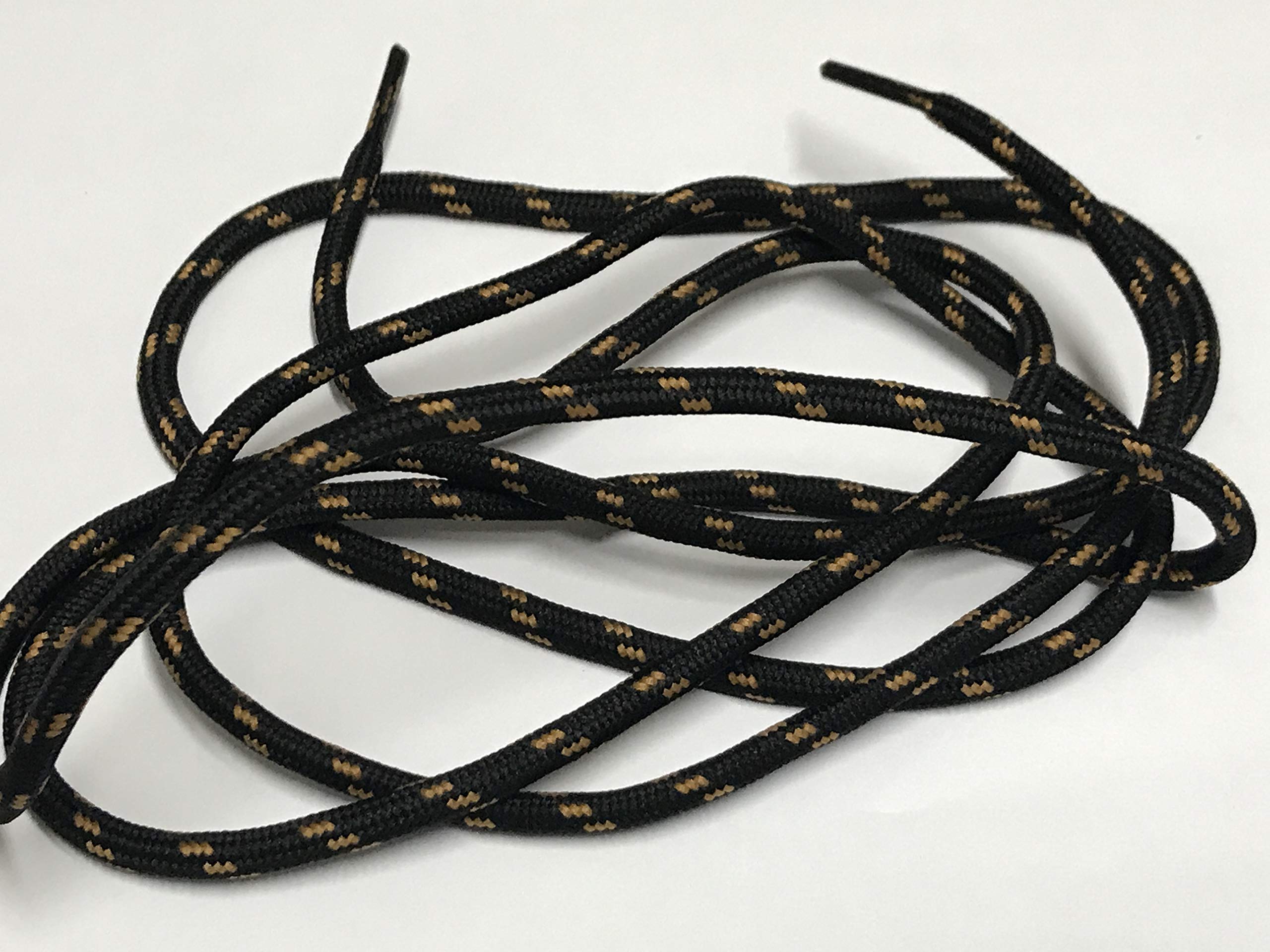 6 Pairs 5MM Thick Heavy Duty Round Boot Laces - Durable Replacement Shoelaces for Hiking & Work Boots - Perfect for Outdoor, Construction & Safety Shoes