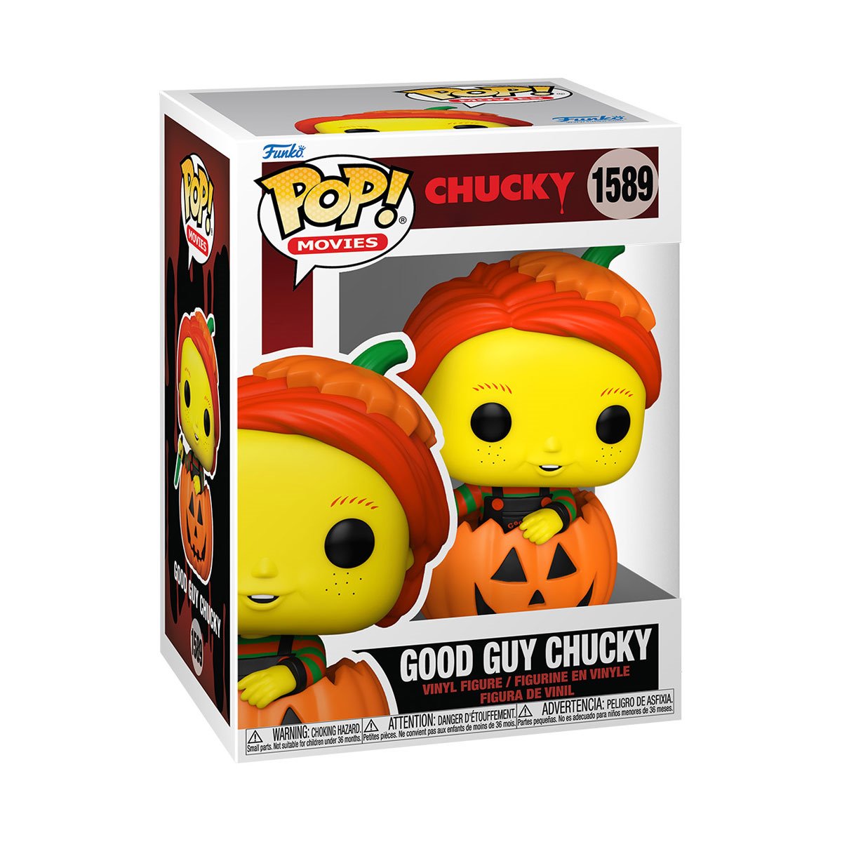 Vintage Halloween Good Guy Chucky Funko Pop! Vinyl Figure #1589 - Horror Movie Collectible for Halloween Decor & Pop Culture Fans