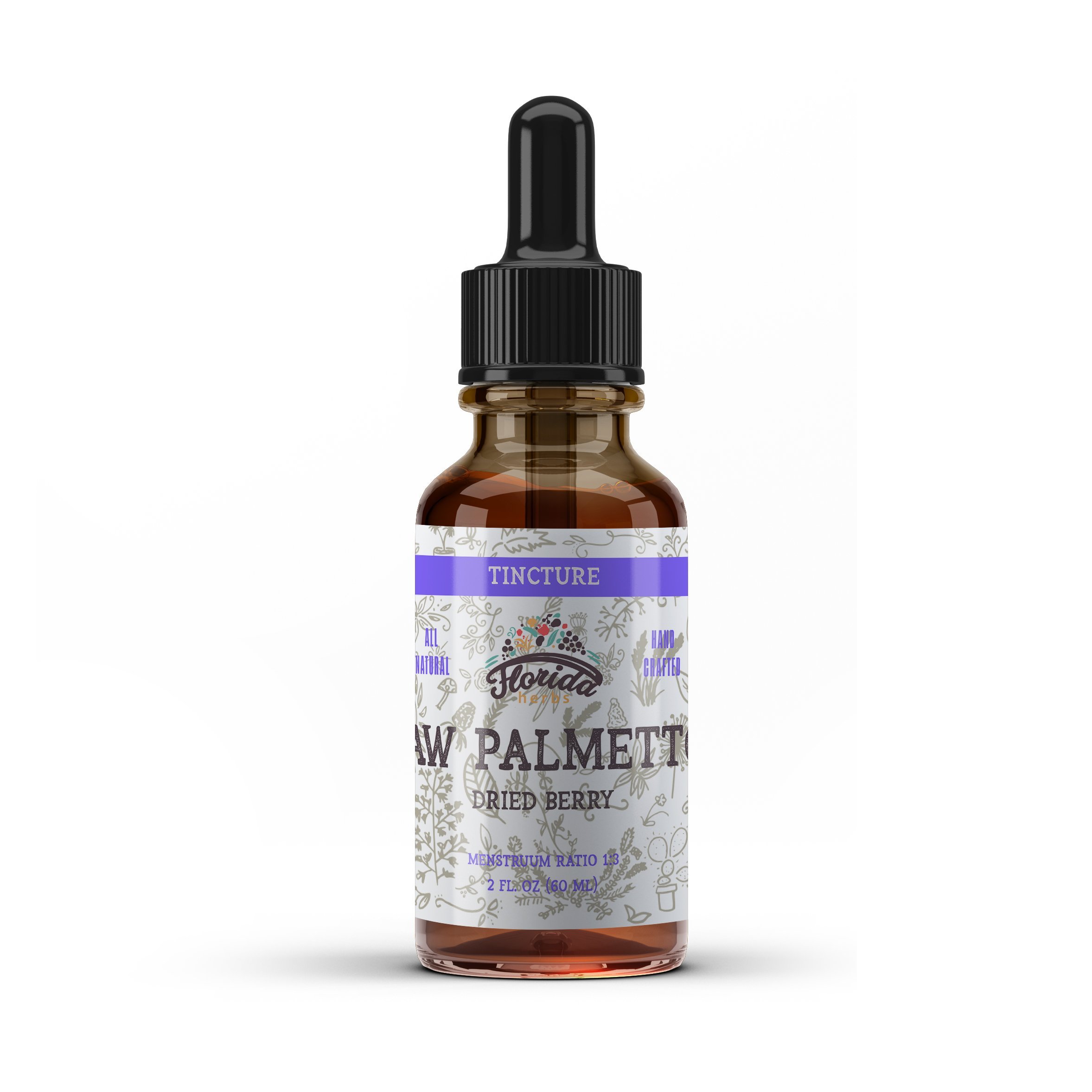 Organic Saw Palmetto Tincture & Extract (Serenoa Repens) - Dried Berry Herbal Supplement for Prostate Health, Hair Growth & Urinary Support - Perfect for Men's Wellness & Natural Remedies