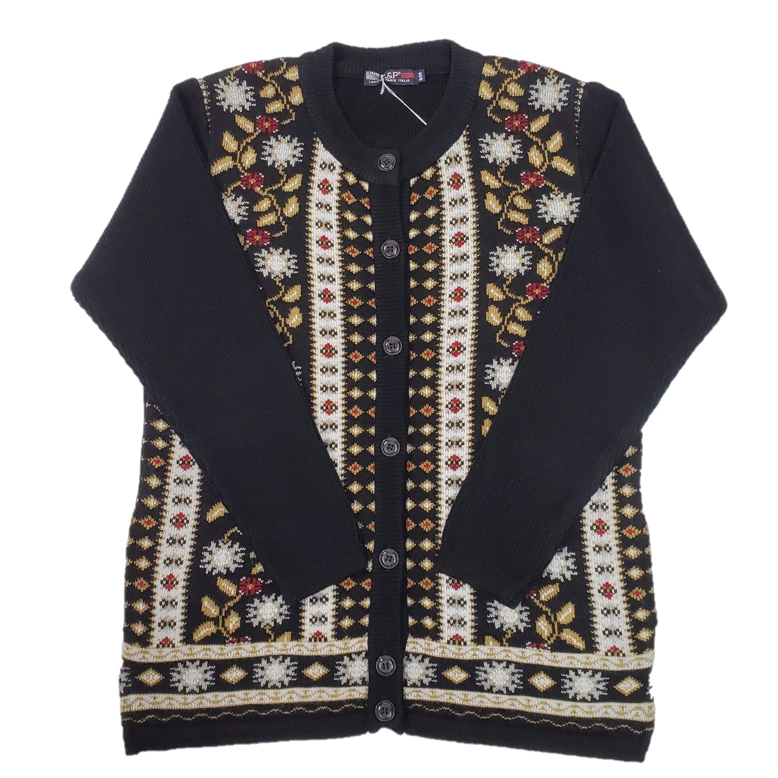 Women's Floral Knit Button-Up Cardigan Sweater - Cozy & Stylish for Fall, Winter, Office Wear & Casual Outfits