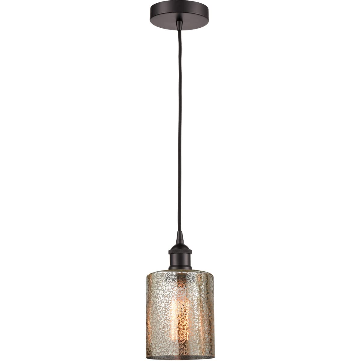 Vintage Edison LED Mini Pendant Light - Oil Rubbed Bronze Finish - 616-1P-OB-G116 - Perfect for Kitchen Island, Dining Room, and Bar Lighting