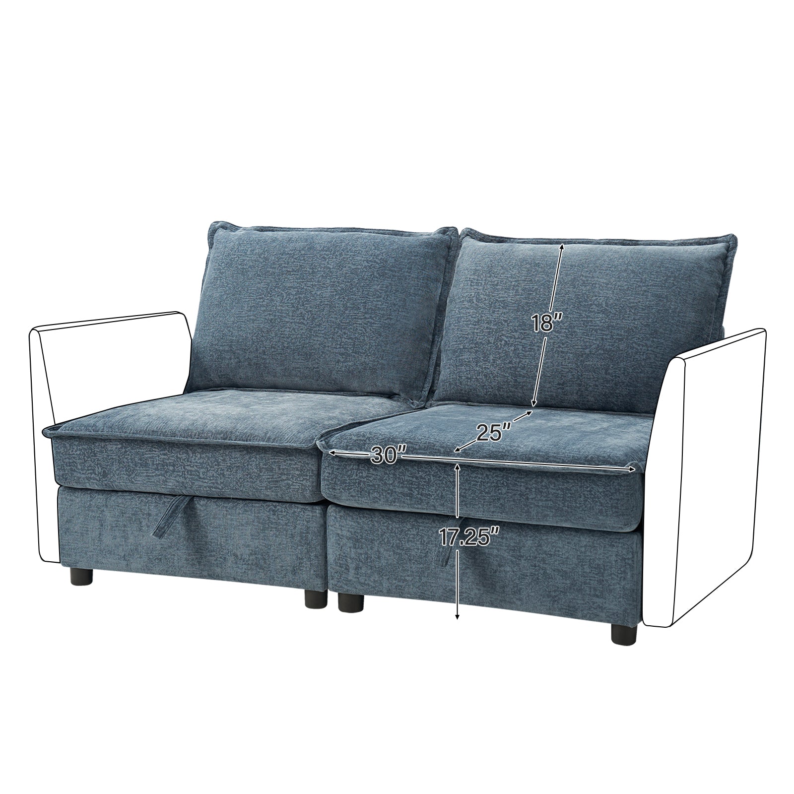 Harmetrix Oversized Soft Sectional Couch Accessories - Cushions, Throws & Covers for Ultimate Comfort | Perfect for Living Room, Family Room & Home Theater