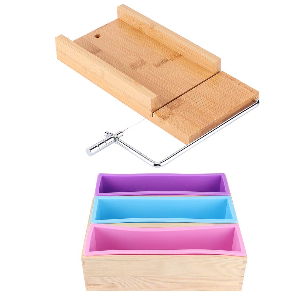 HERCHR 1200ml Adjustable Manual Soap Cutter Set with Scale - Perfect for DIY Soap Making, Bread Slicing & Chocolate Cutting - Ideal for Home Crafting, Baking & Gourmet Food Preparation