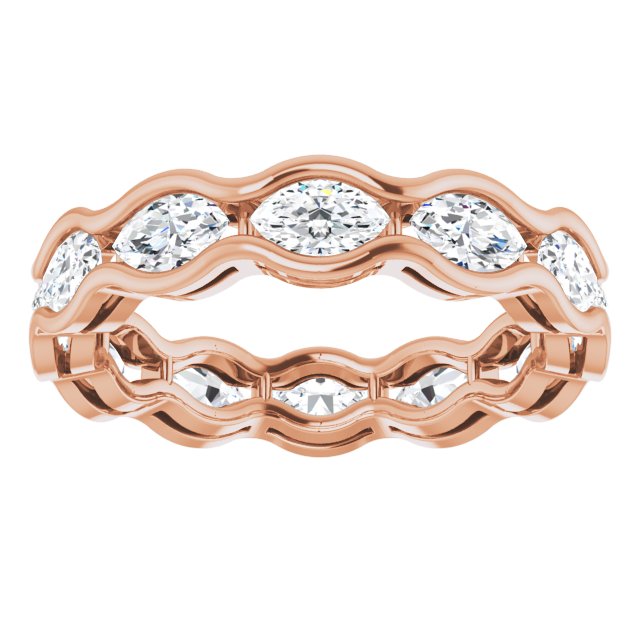 2.40 Carat Marquise Diamond Eternity Ring for Women - Wedding, Engagement, Anniversary Gift - Dazzling Stackable Band for Special Occasions