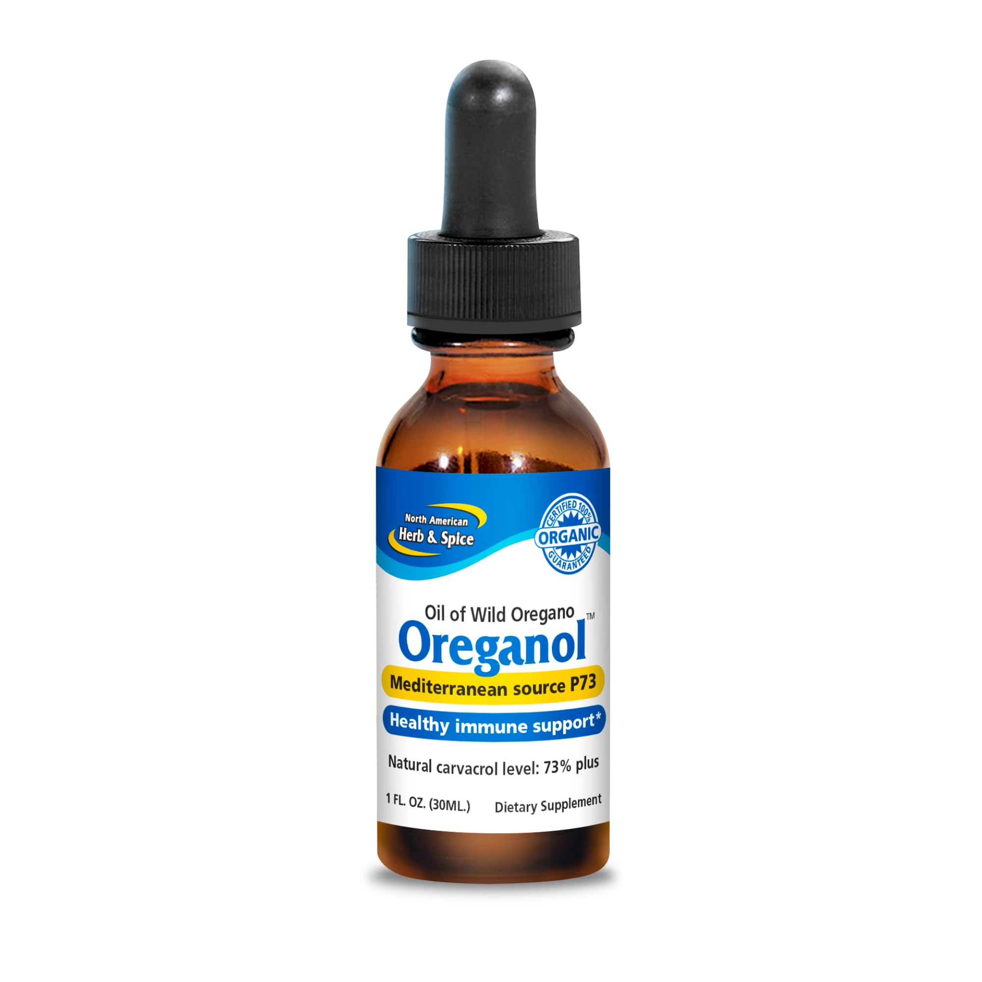 Organic Wild Oregano Oil (P73) - 1 fl oz, Pack of 3 | Unprocessed, Non-GMO, Mediterranean Source | 1296 Servings | Immune Support, Natural Wellness & Cooking Essential Oil