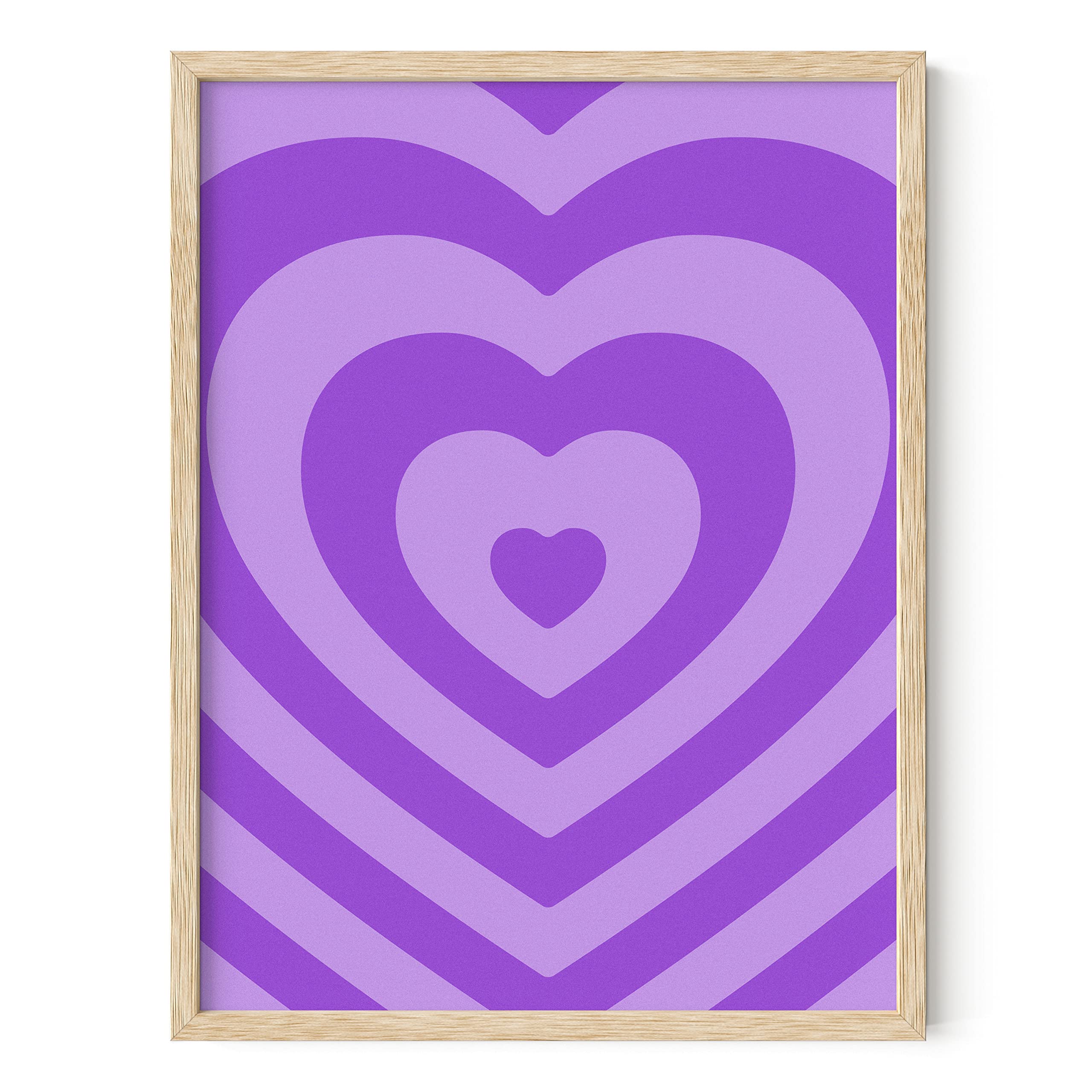 HAUS AND HUES Purple Aesthetic Wall Art - 12x16 Lavender Silk Poster with Beige Frame for Bedroom Decor, Modern Purple Pictures & Aesthetic Posters - Perfect for Home, Office, or Gift Giving