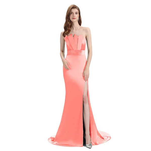 Affordable Mismatched Coral Mermaid Bridesmaid Dresses - WG1082 | Perfect for Beach Weddings, Formal Events & Special Occasions