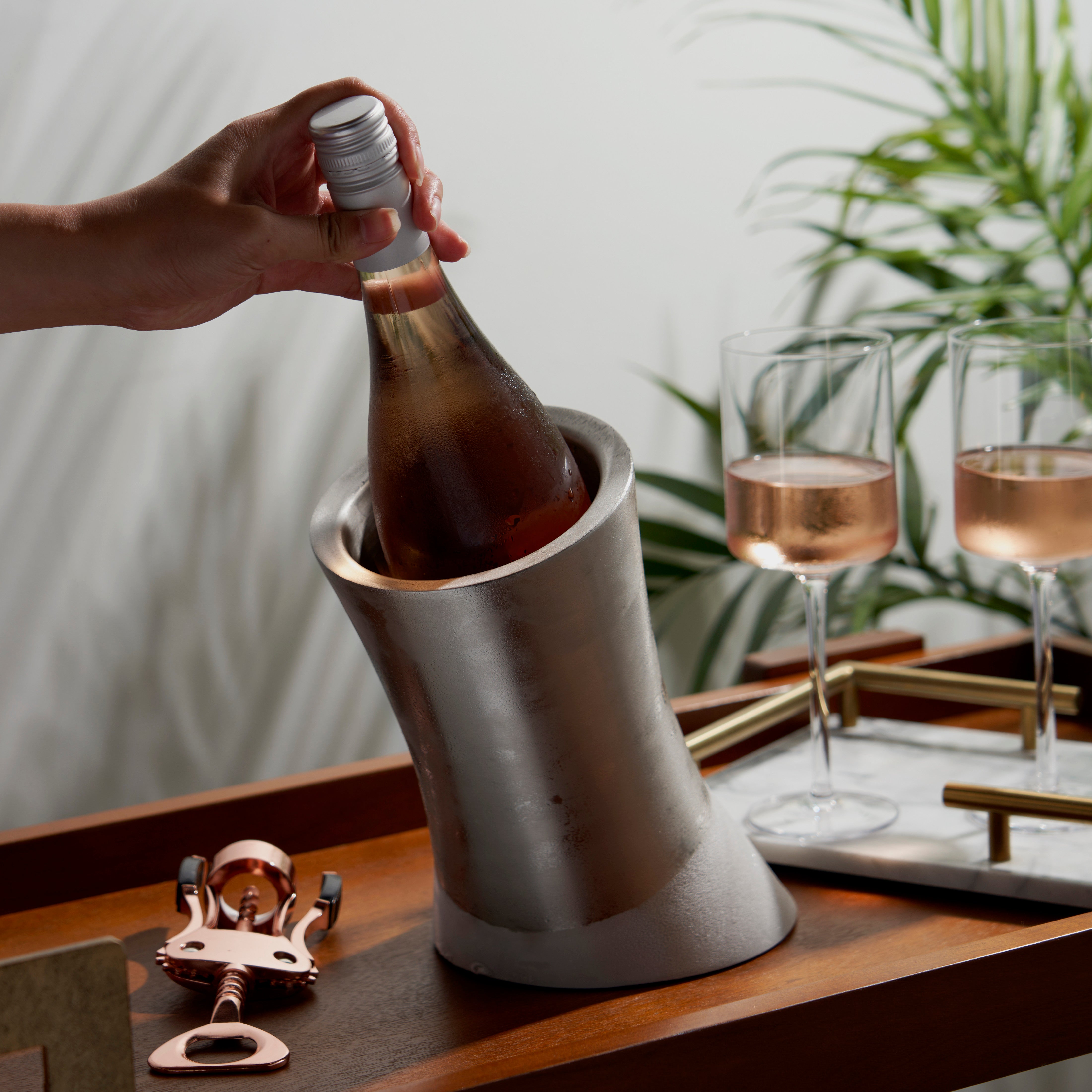 Premium Convex Bottle Chiller - Fast Cooling Wine & Beverage Chiller for Parties, BBQs & Home Entertaining