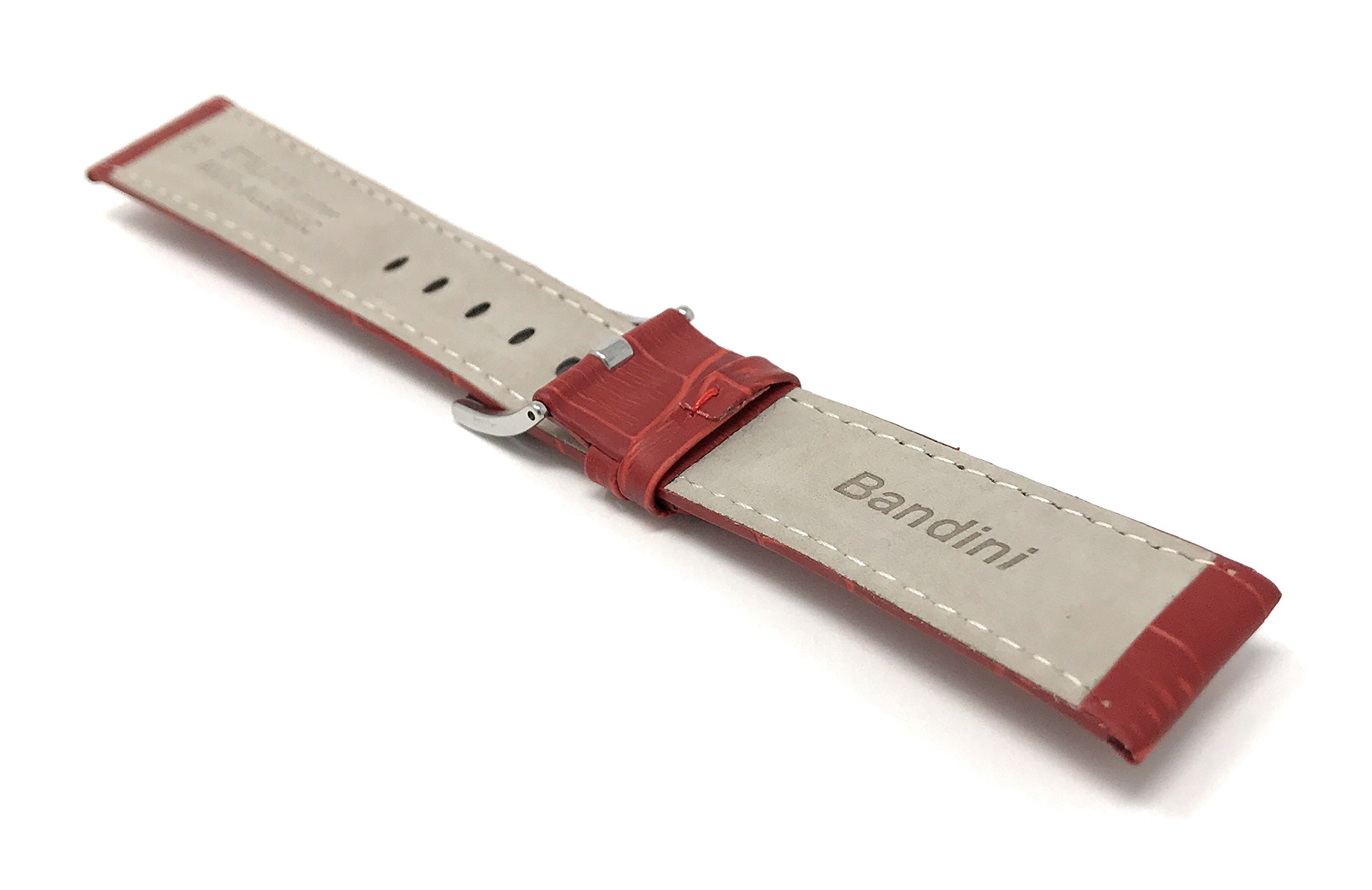 Men's 20mm Alligator Leather Watch Band - Classic & Smart Watch Strap Replacement - for Daily Wear & Formal Occasions