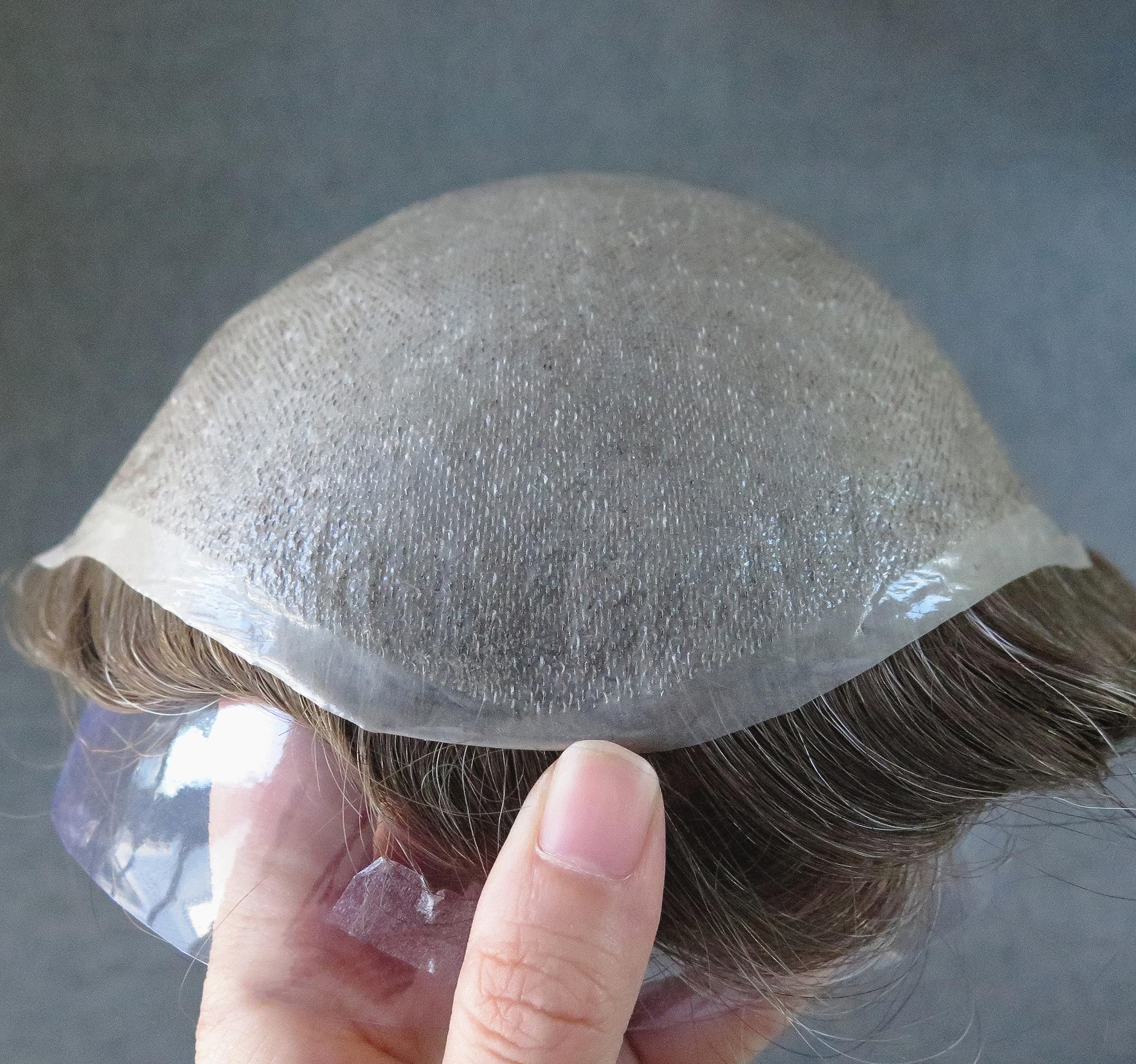 Men's Toupee Hairpiece - 0.05mm Thin Skin Human Hair Wig Replacement System #620 - Natural Looking Hair Style for Daily Wear & Special Occasions