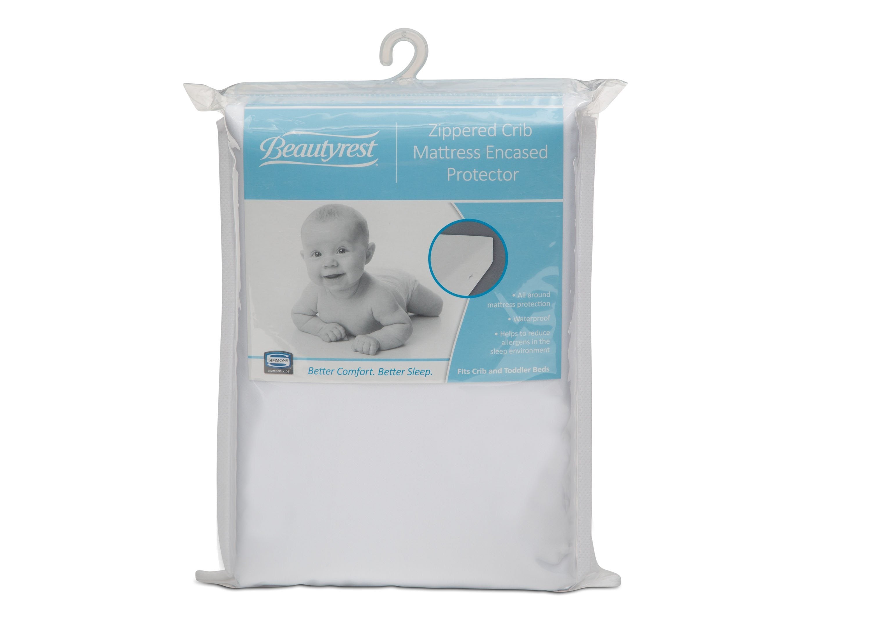 Beautyrest® Waterproof Zippered Crib Mattress Protector - Breathable & Hypoallergenic Baby Crib Mattress Cover for Safe Sleep & Allergy Protection